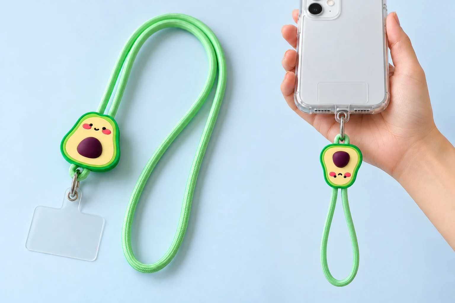 Smiling Avocado Phone Lanyard