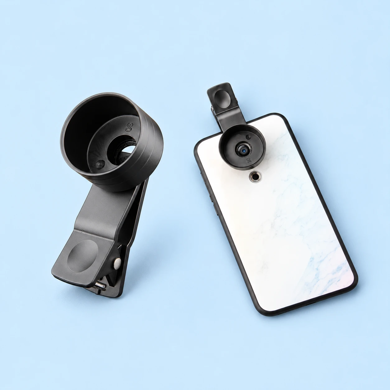 Black Spring-Clip 30 mm Eyepiece Phone Adapter