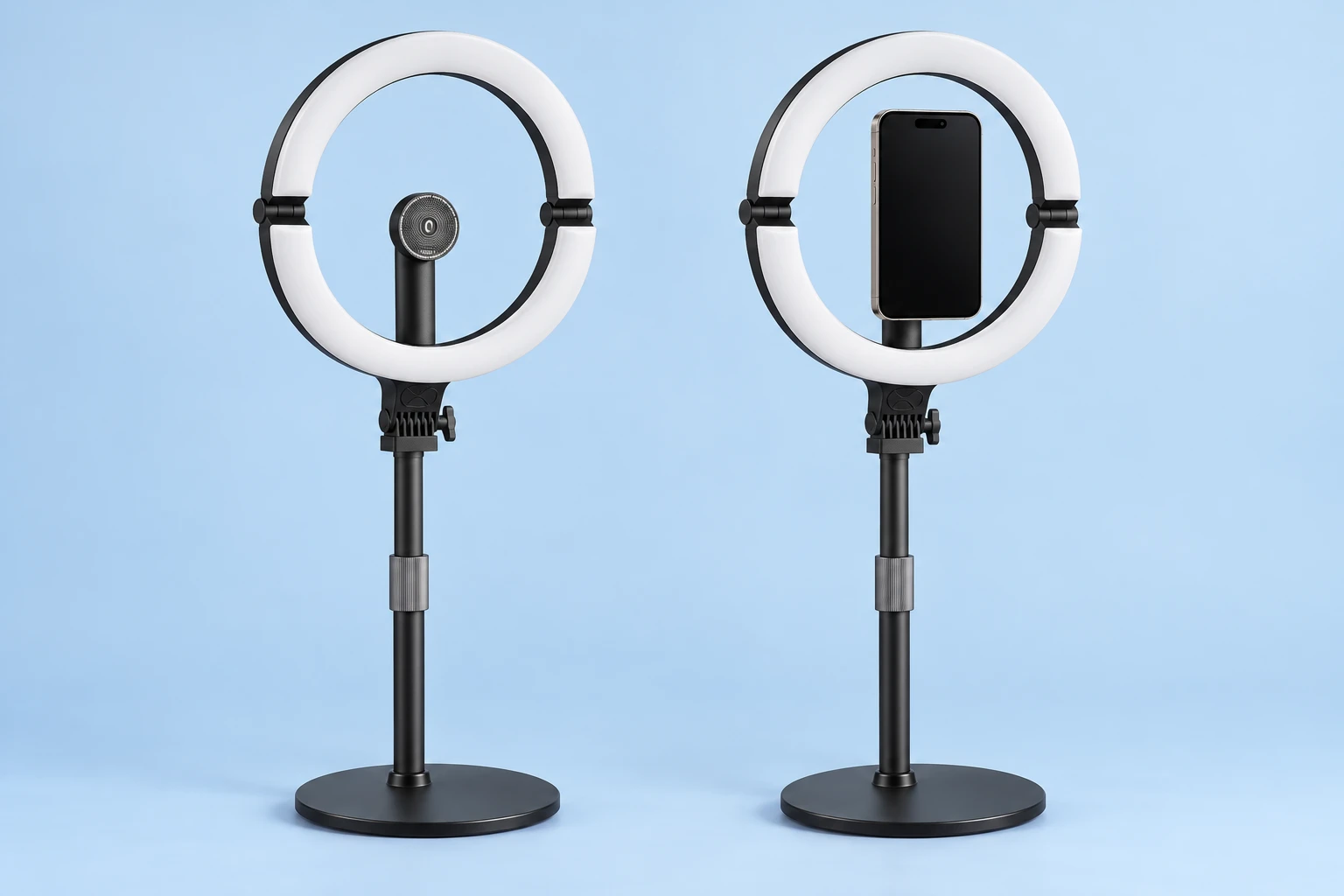 Black Folding-Ring Magnetic Phone Light Kit
