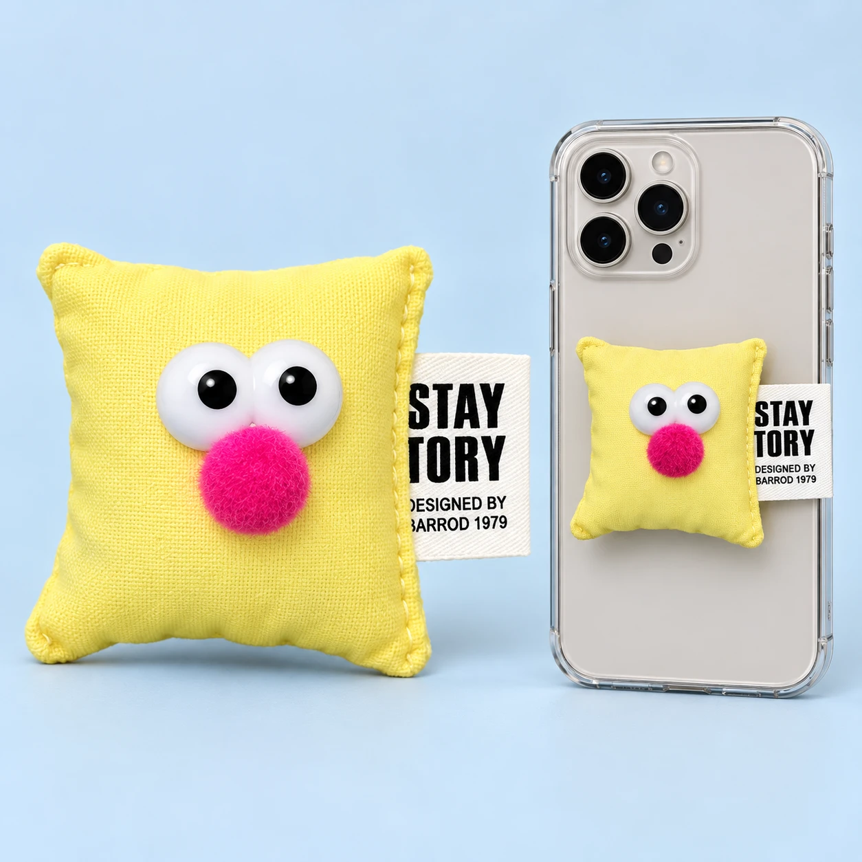 Yellow Googly-Eye Pillow Expandable Phone Grip photo
