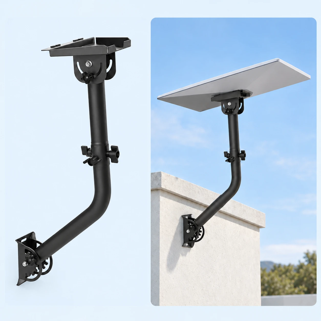 XL-03 Pivot-and-Sleeve Wall Mast for Starlink Gen3