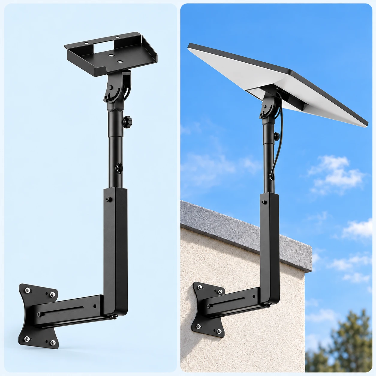 Boxed L-Shaped Sliding Wall Mast for Starlink Gen3