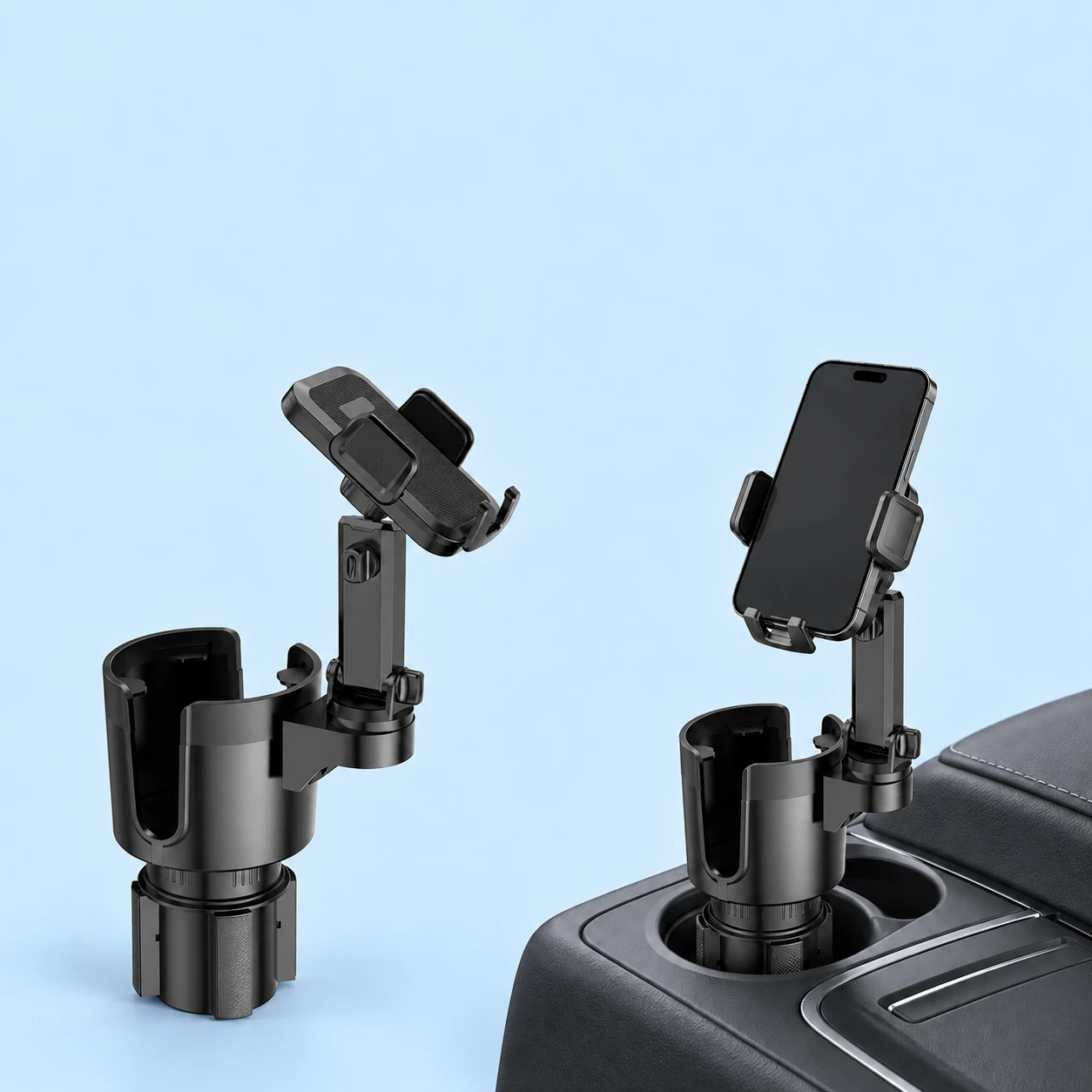 Black HQ-J02 Cup-Anchor Phone Holder
