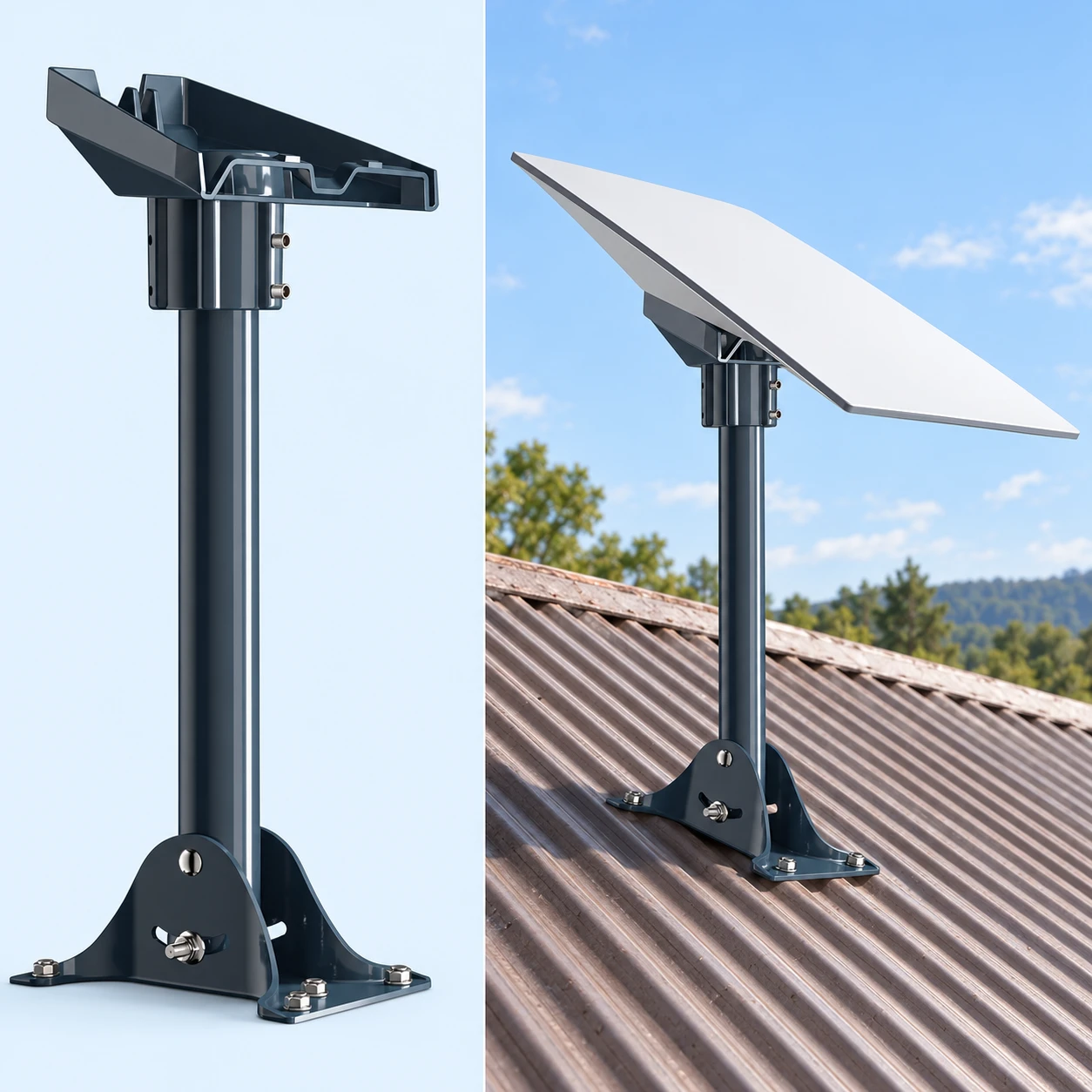 Starlink Gen3 Cast-Receiver Straight-Pole Roof Mount Kit