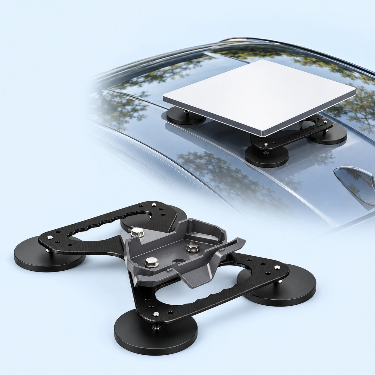 Four-Magnet H-Plate Mount for Starlink Mini