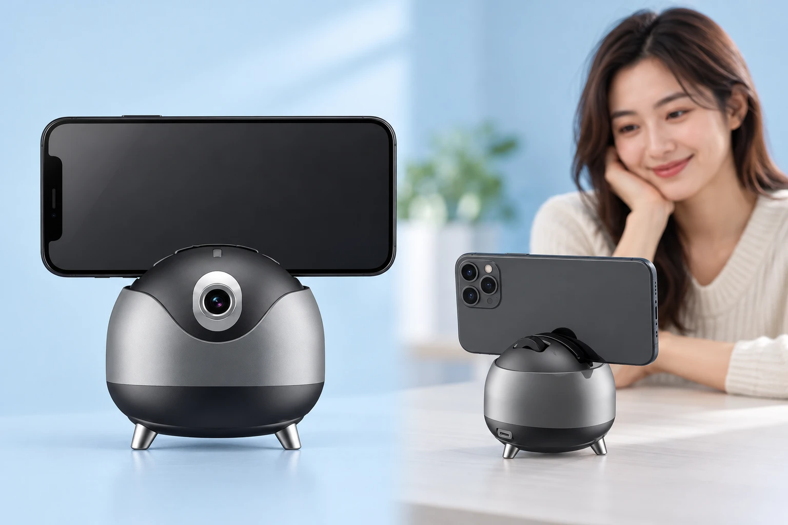 Graphite Q8 Rounded Desktop Tracking Phone Pod