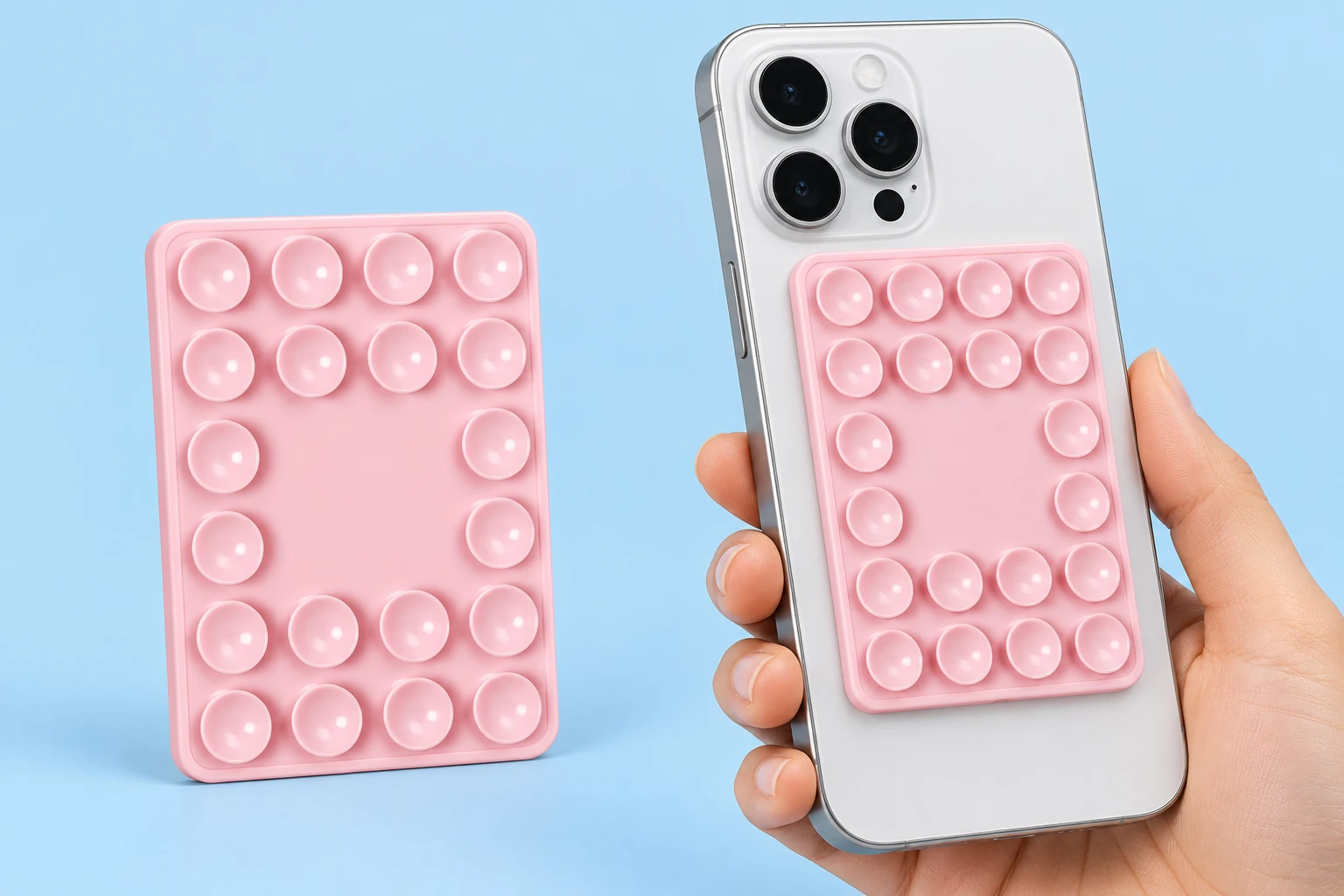Pastel Pink Magnetic Suction Phone Pad