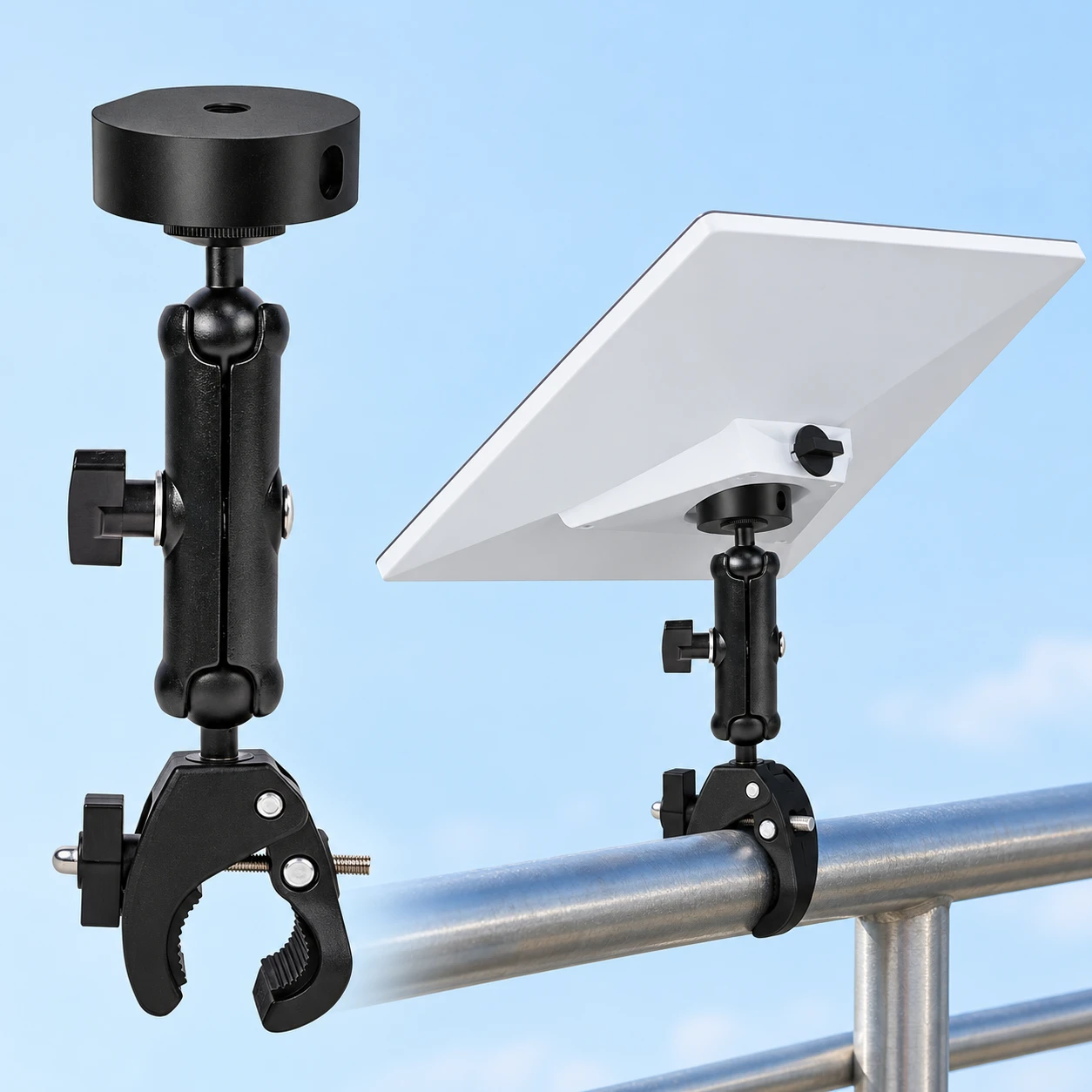 Narrow-Arm Ball-Joint Clamp Mount for Starlink Mini