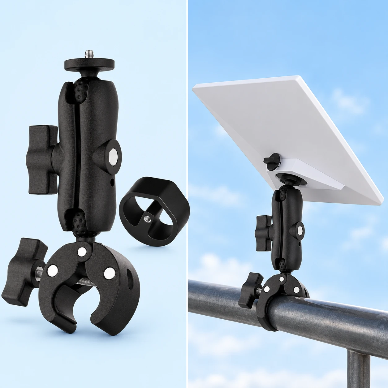 LL-021 / ZY-86C Dual-Ball Rail Clamp Mount