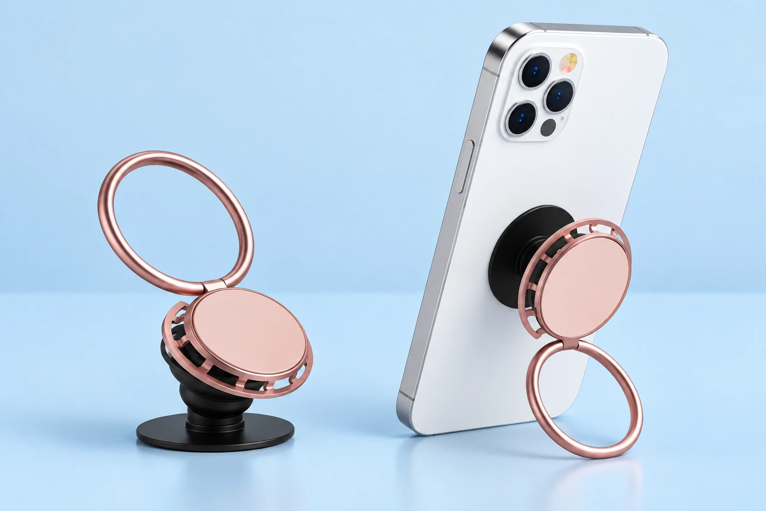 Dusty Pink Expandable Hinged-Ring Phone Grip