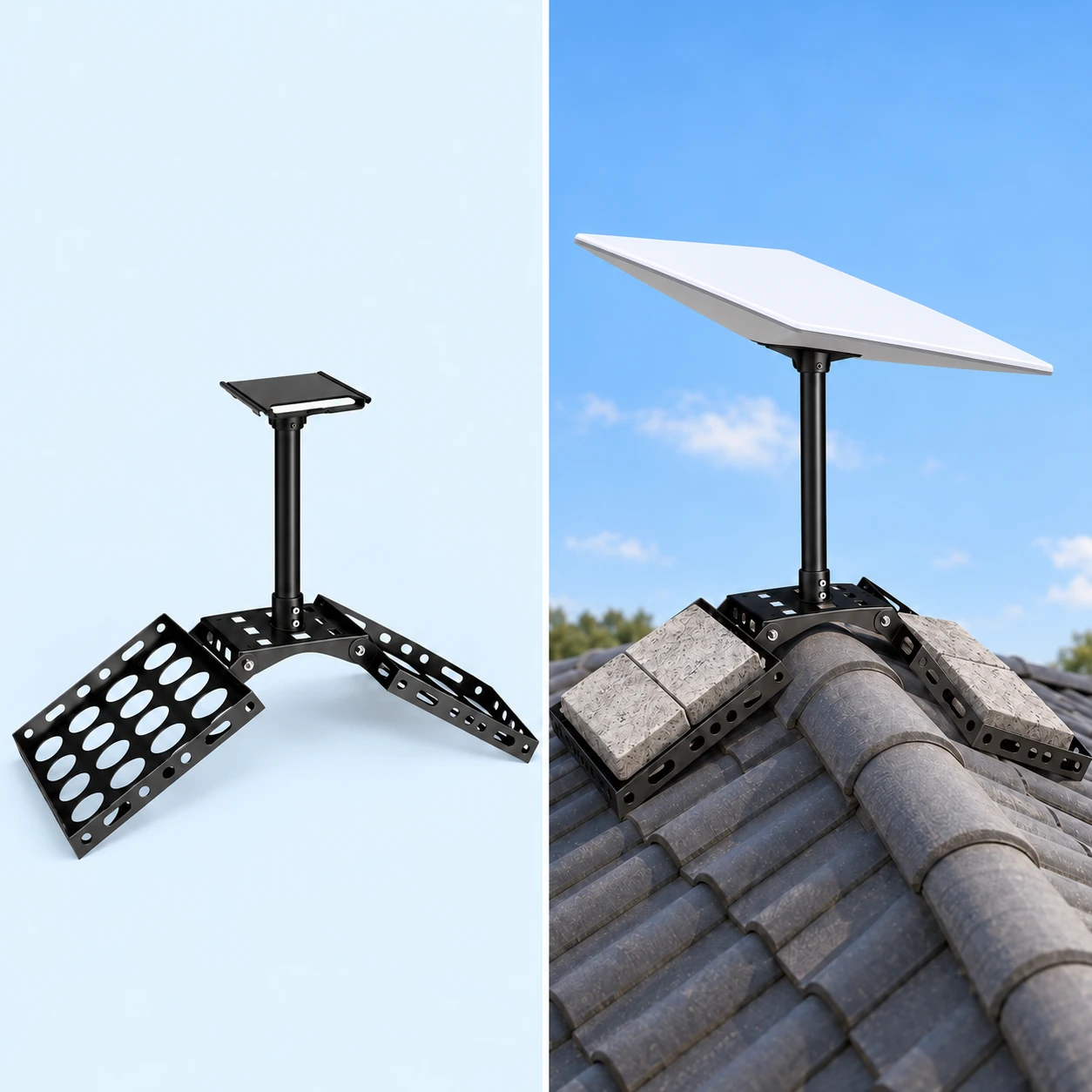Black Dual-Tray Ridge Mount