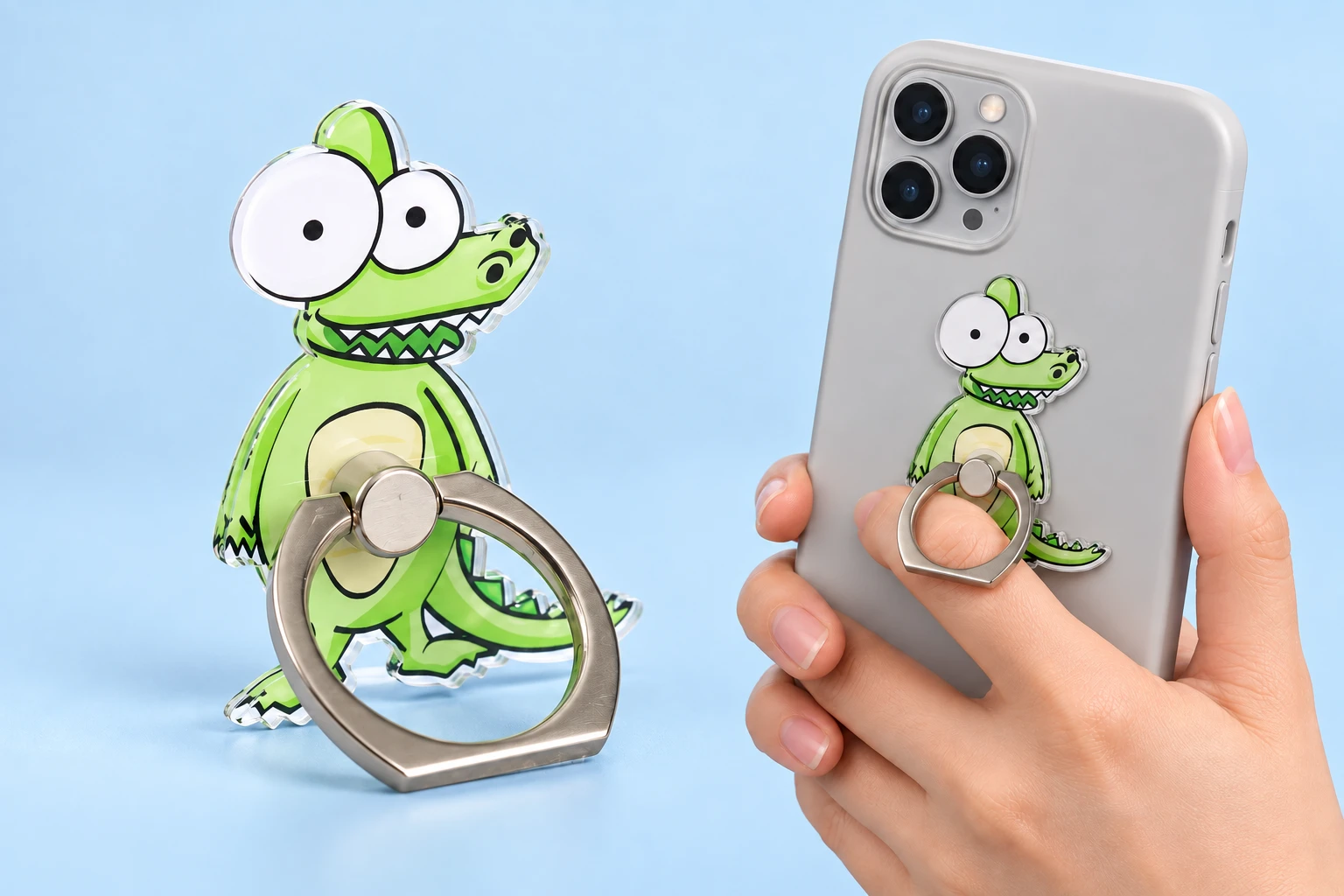 Crocodile Phone Ring Holder