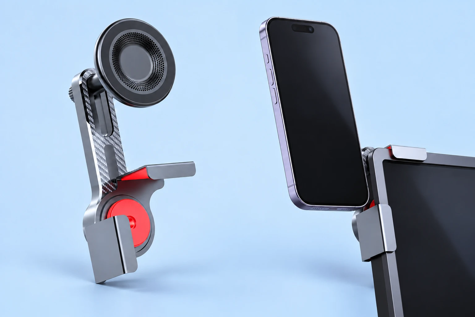 Metal Screen-Corner Sliding-Head Phone Holder