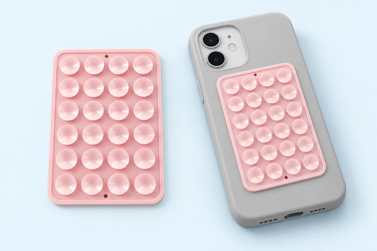 Pale Pink Adhesive-Backed 24-Cup Phone Pad