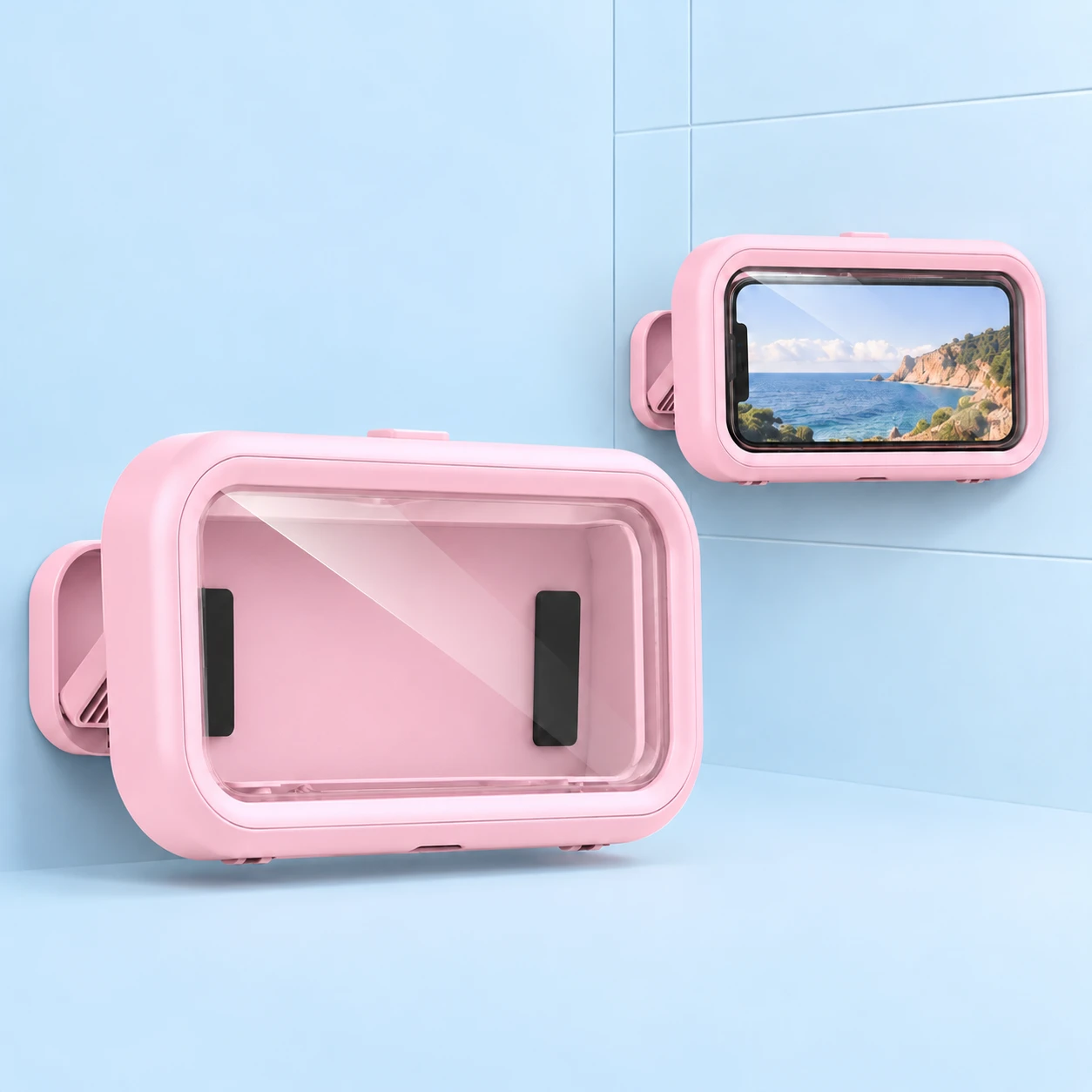 Pink Rounded Wall-Mounted Phone Enclosure Kit