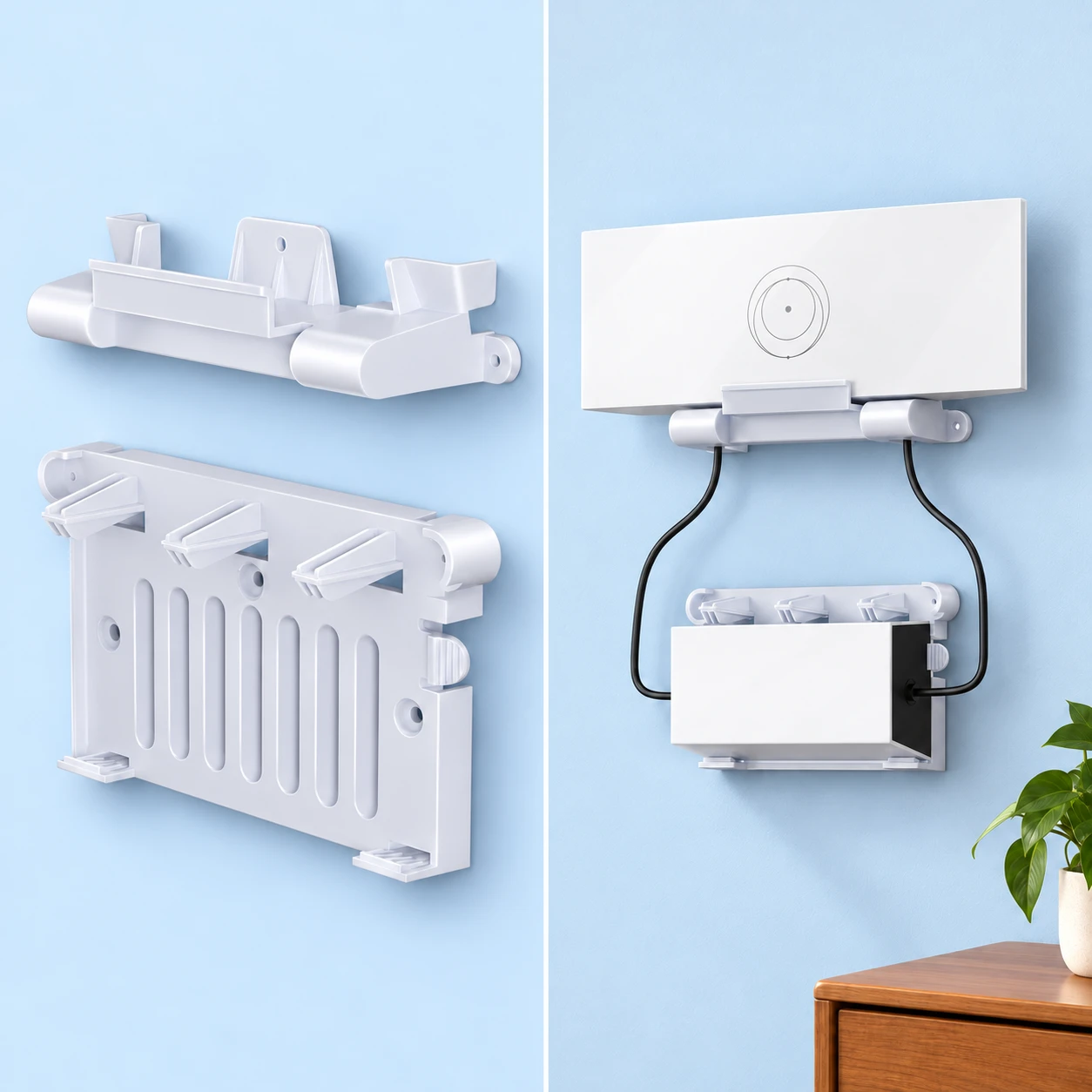 Seven-Rib Router and Power-Supply Wall Bracket Set for Starlink Gen3