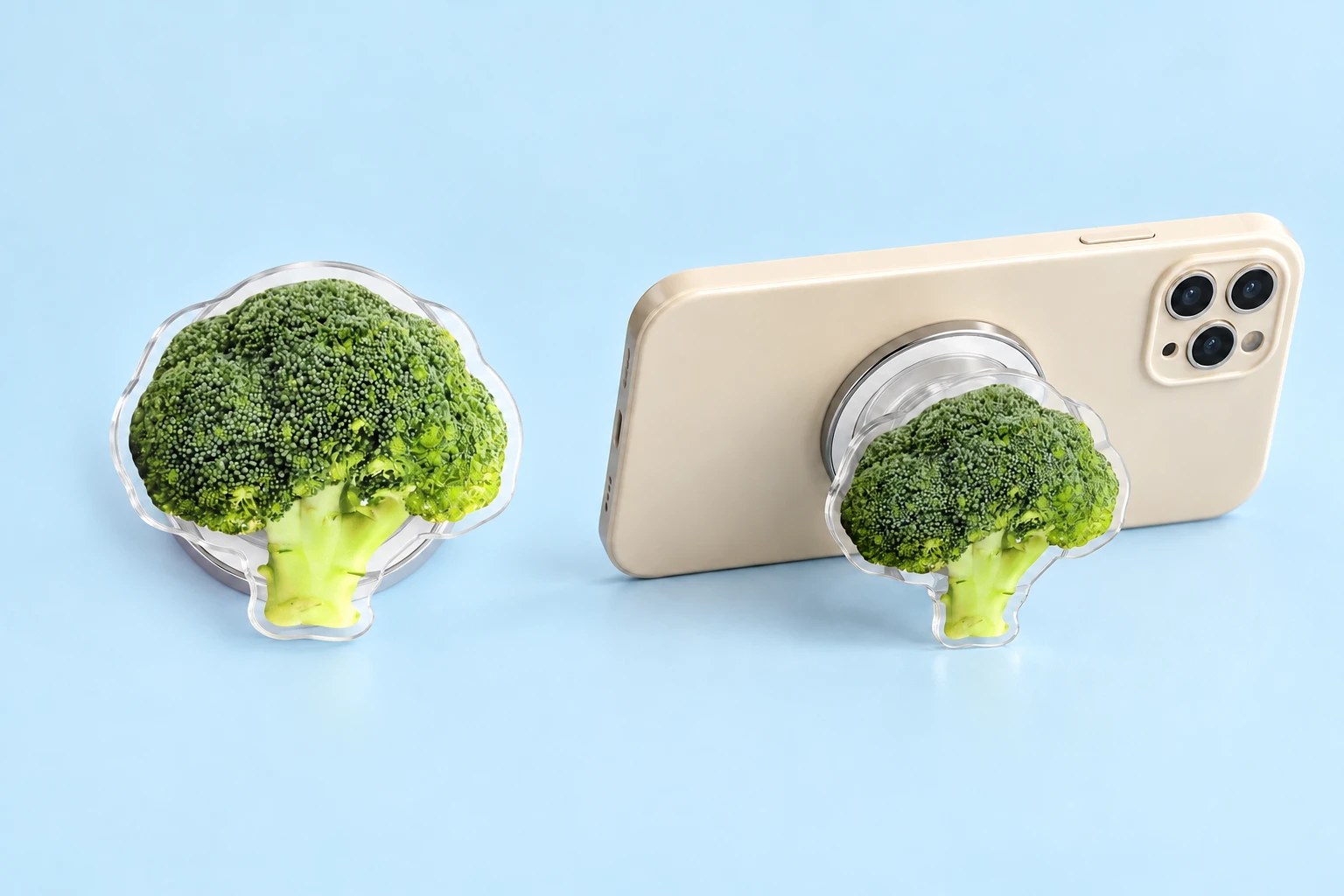 Broccoli Die-Cut Magnetic Expandable Phone Grip