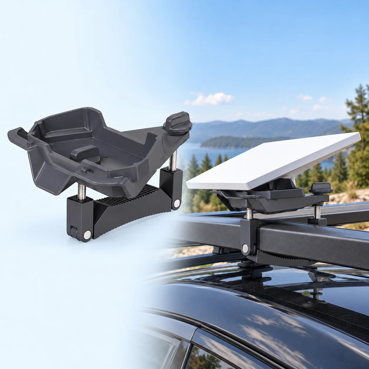 SK0096 Roof-Rail Clamp Mount for Starlink Mini