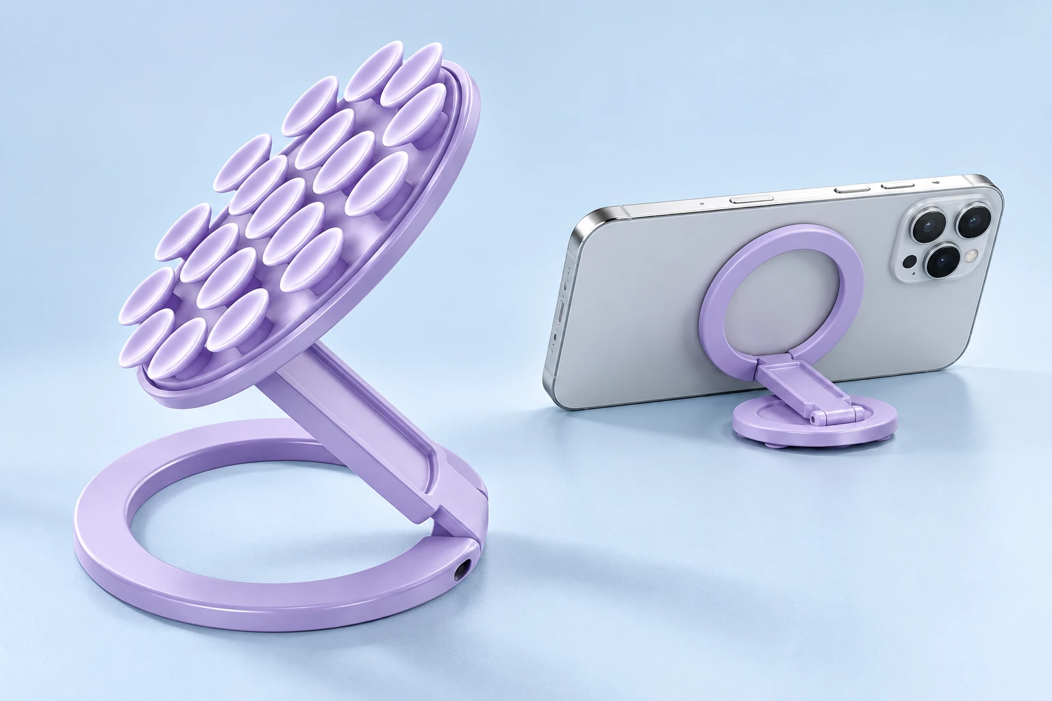 Lilac Folding Magnetic Suction Phone Stand photo
