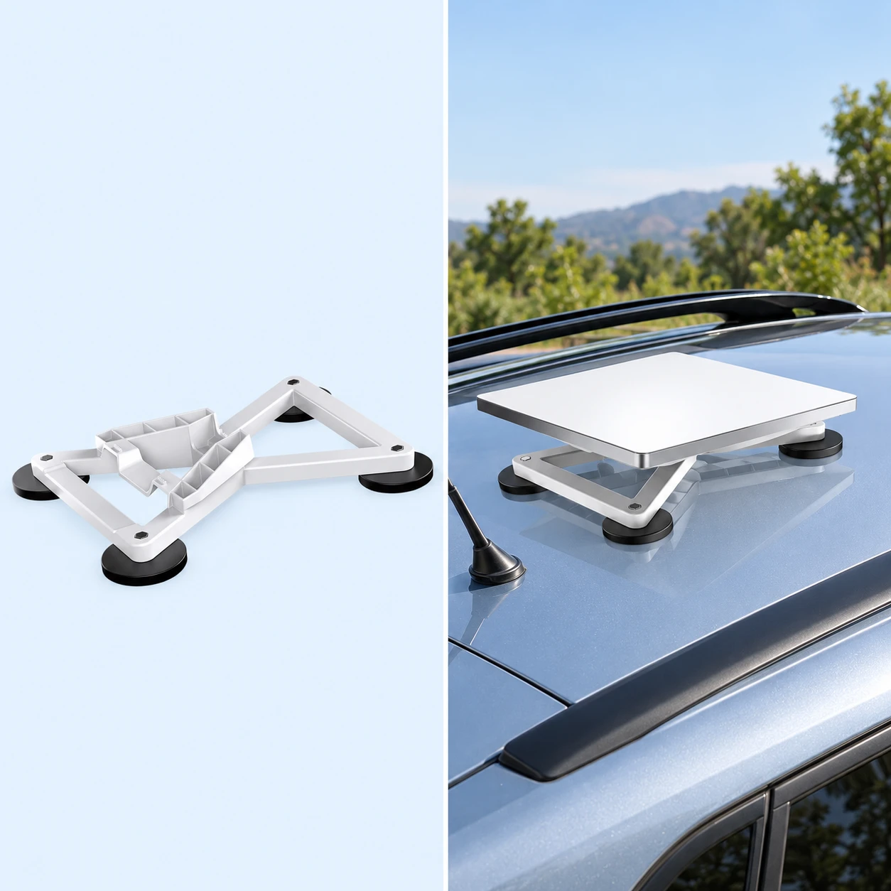 White Reinforced Four-Foot Mount for Starlink Mini