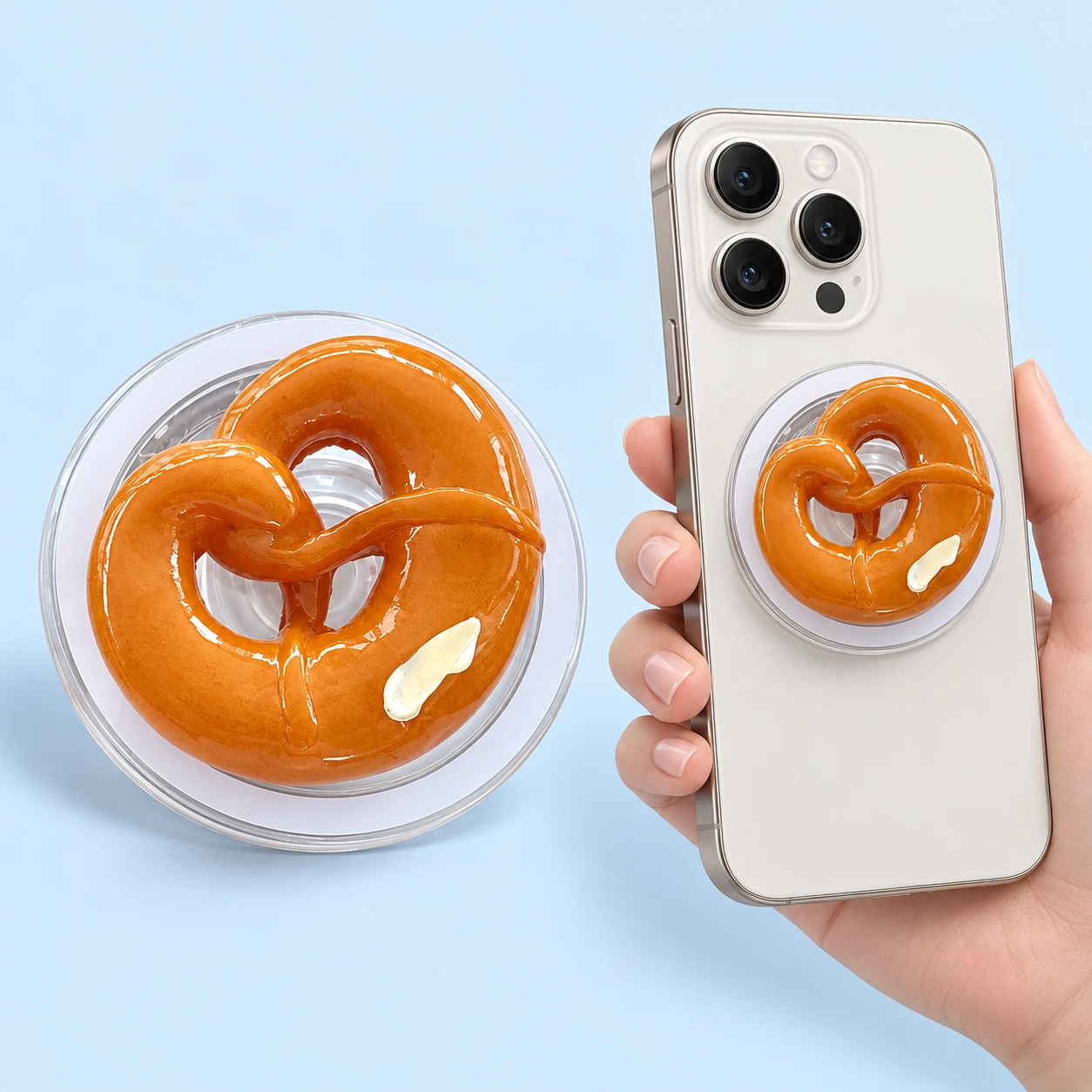 Caramel Pretzel Magnetic Phone Grip