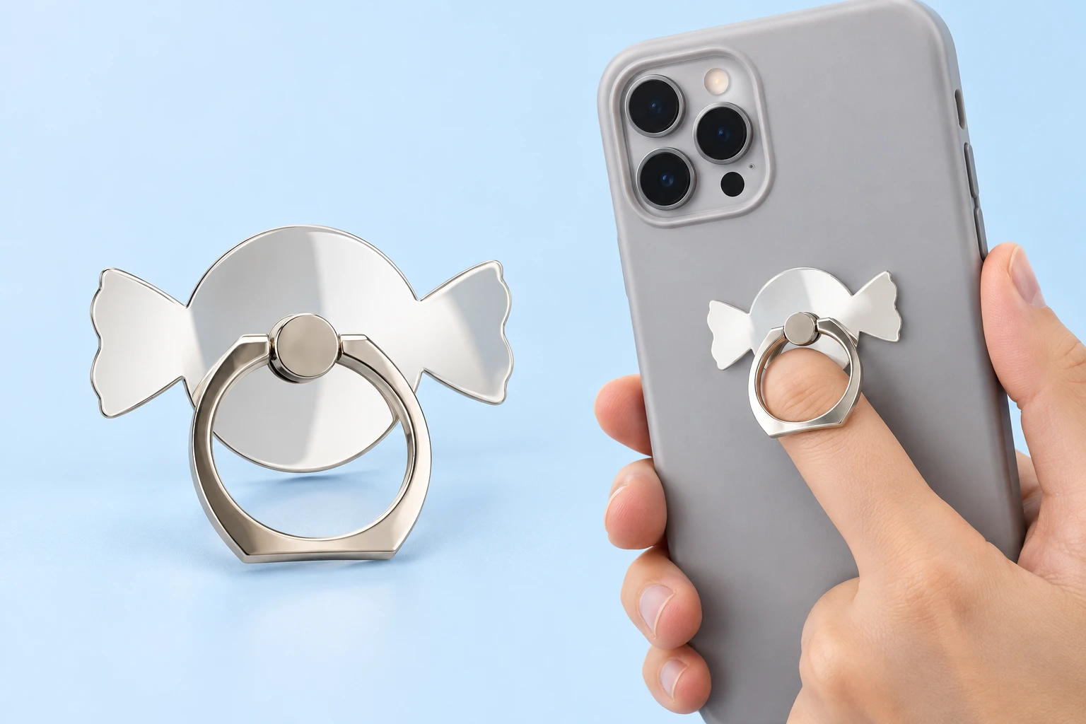 Mirrored Candy Phone Ring Holder