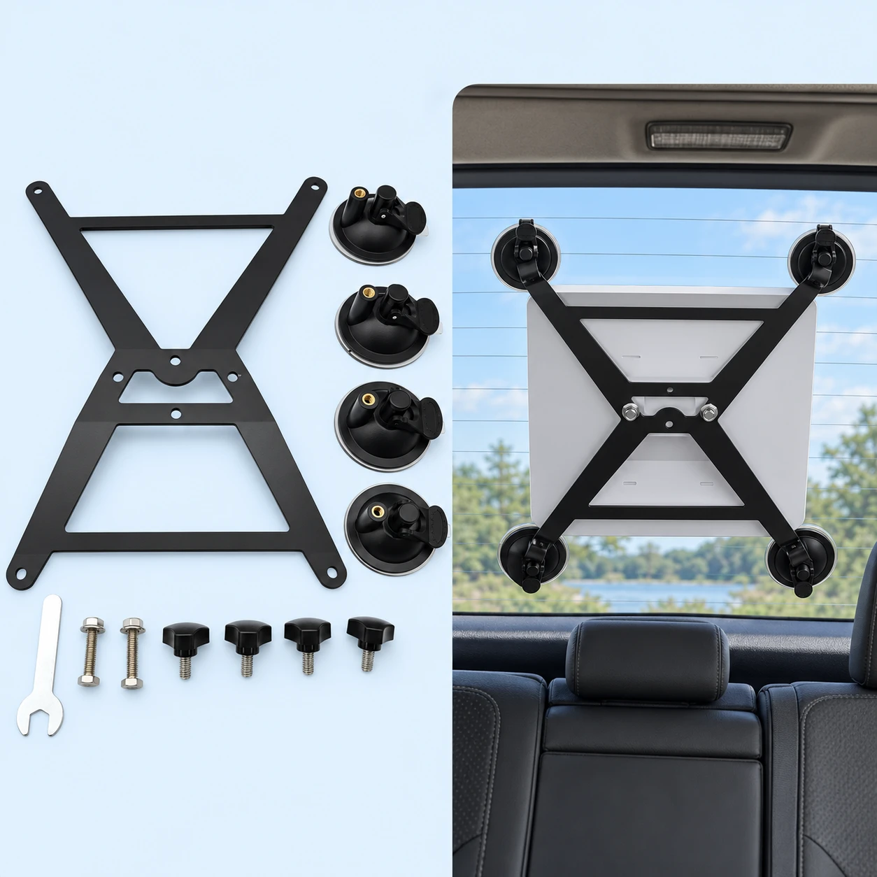 Metal X-Frame Four-Suction-Cup Kit for Starlink Mini