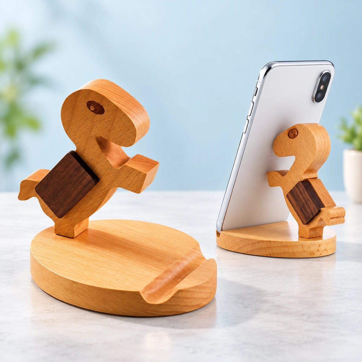 Wooden Horse Phone Stand