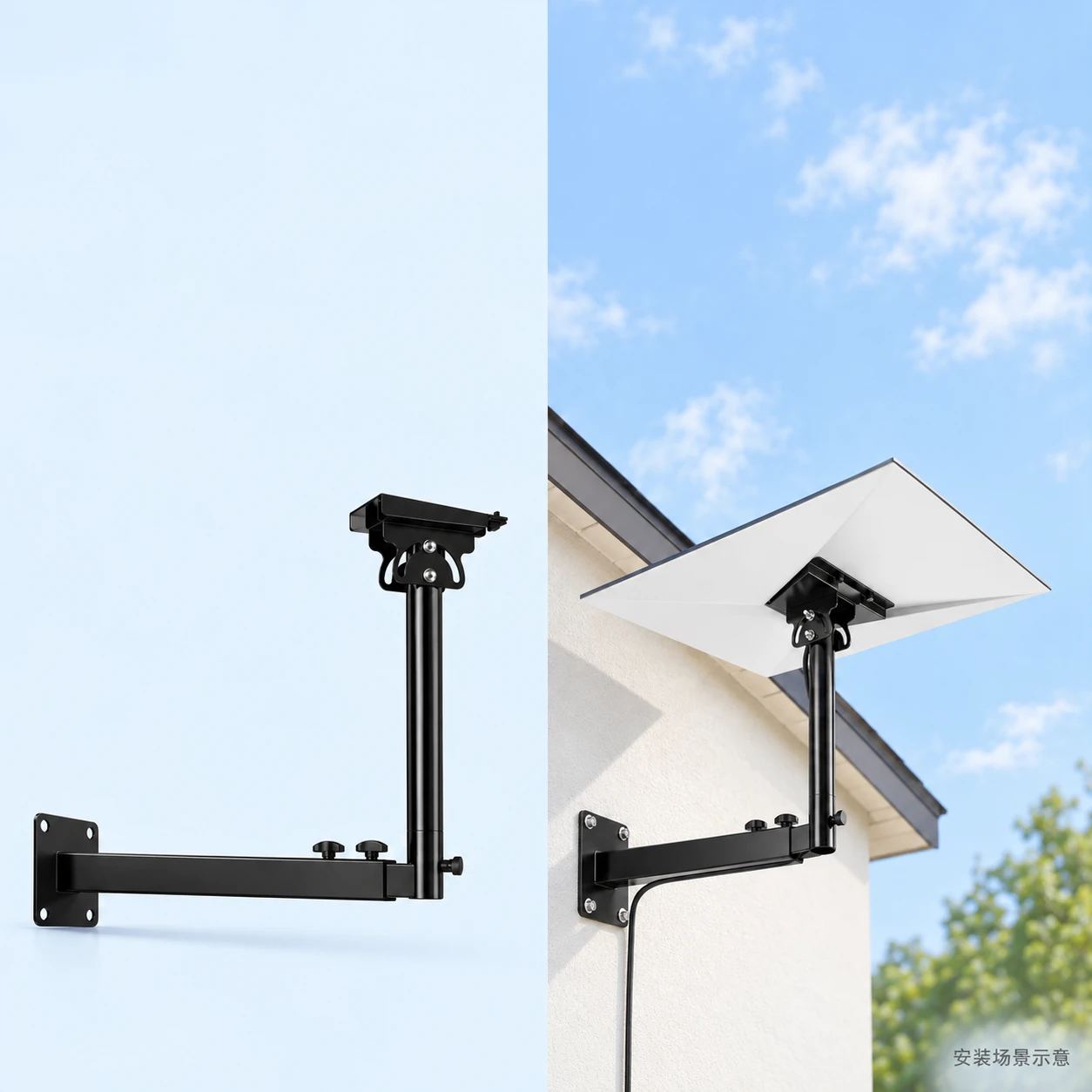 Rectangular Telescoping Wall Arm for Starlink Standard