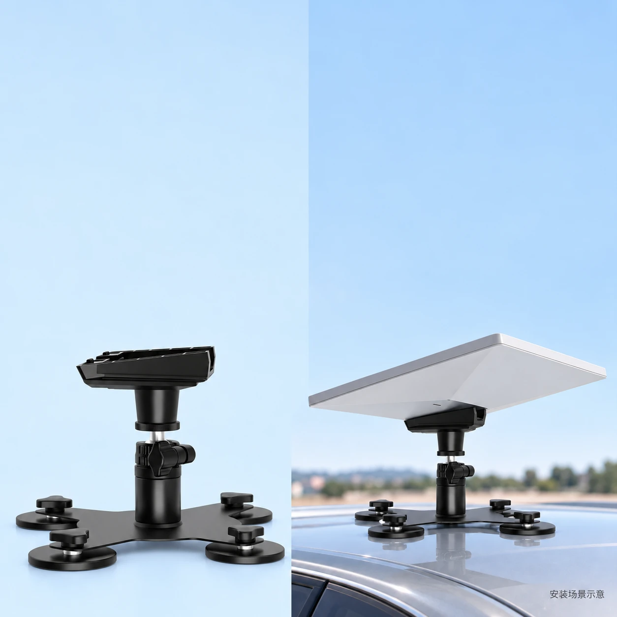 Magnetic Cross-Base Ball Mount for Starlink Mini