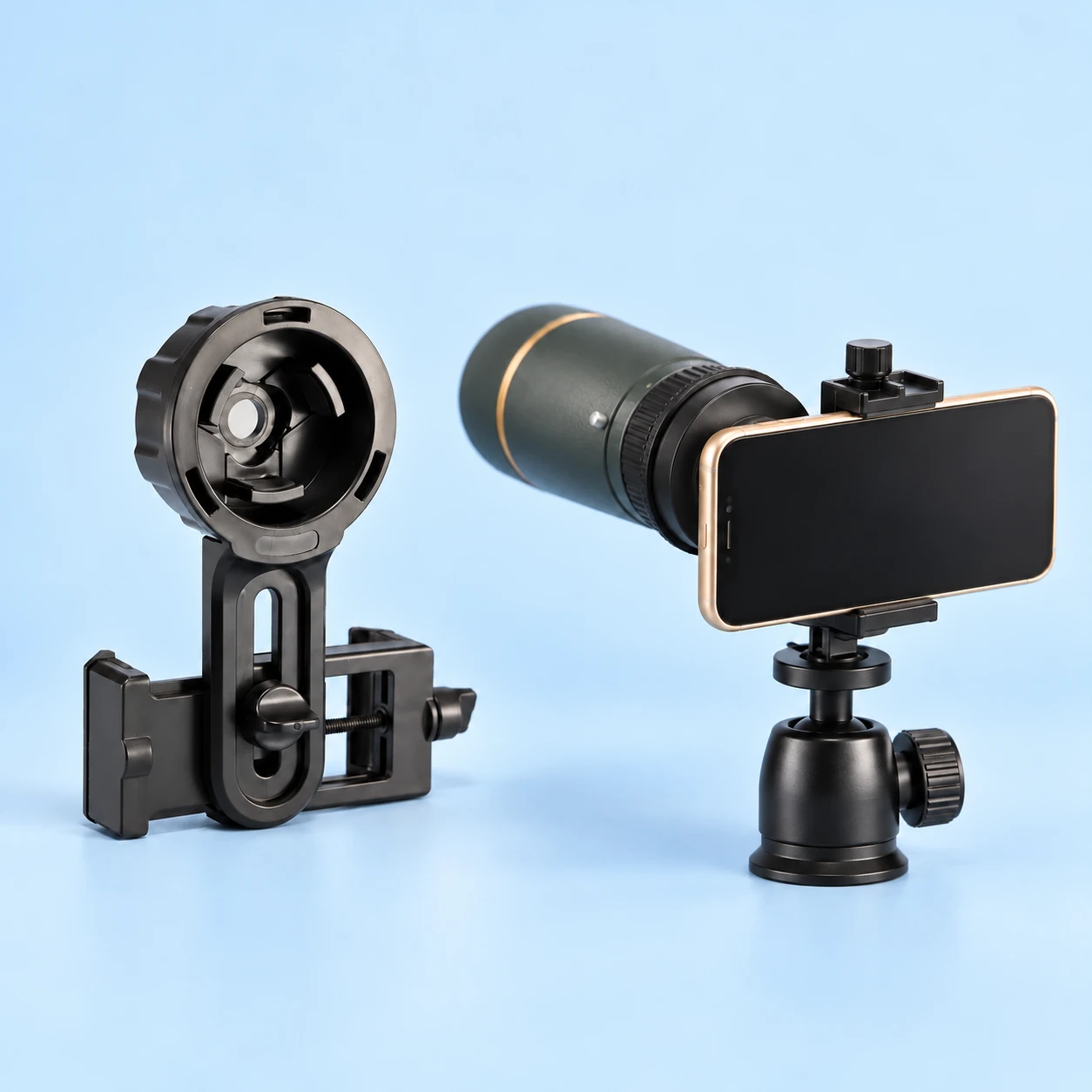 Black Screw-Carriage Optical Phone Adapter