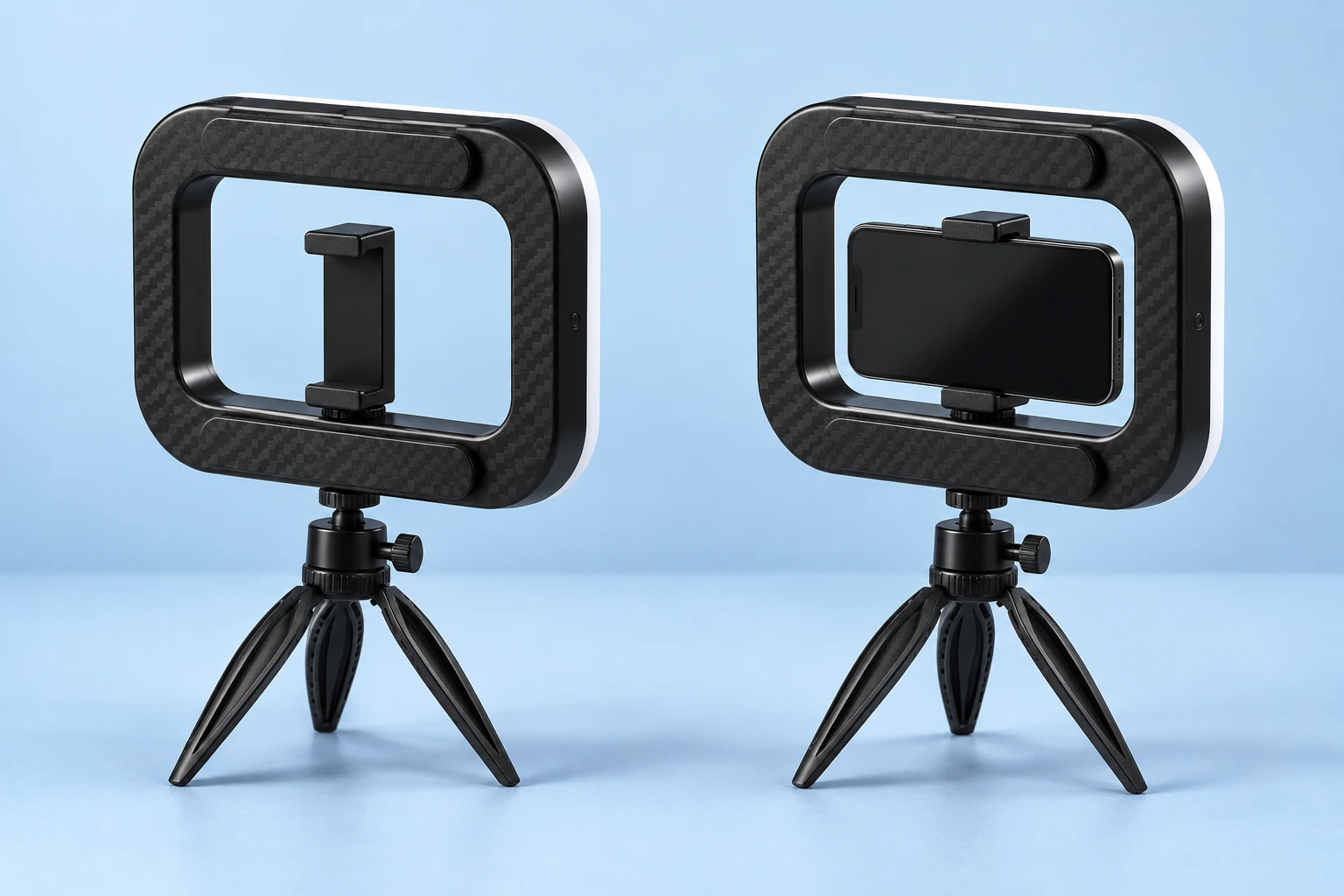 Black Frame-Light Mini Phone Tripod Kit