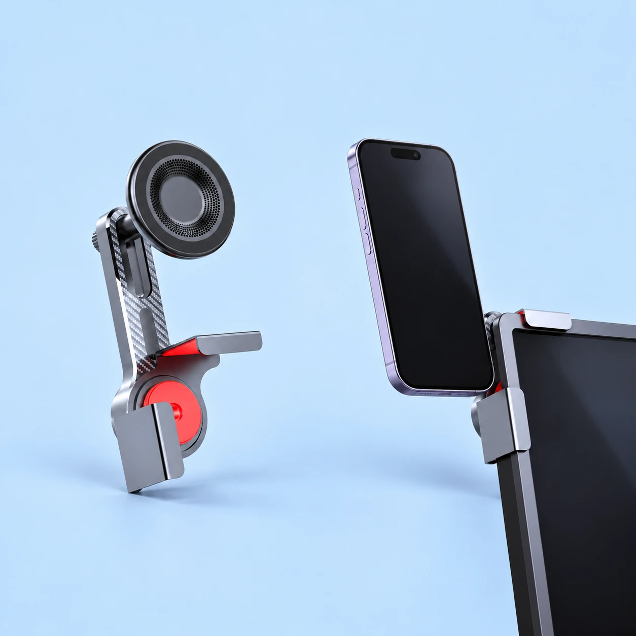 Metal Screen-Corner Sliding-Head Phone Holder