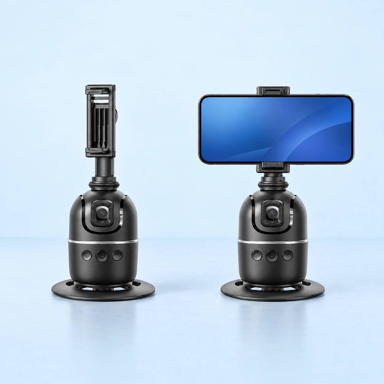 Black Domed Desktop Tracking Phone Holder