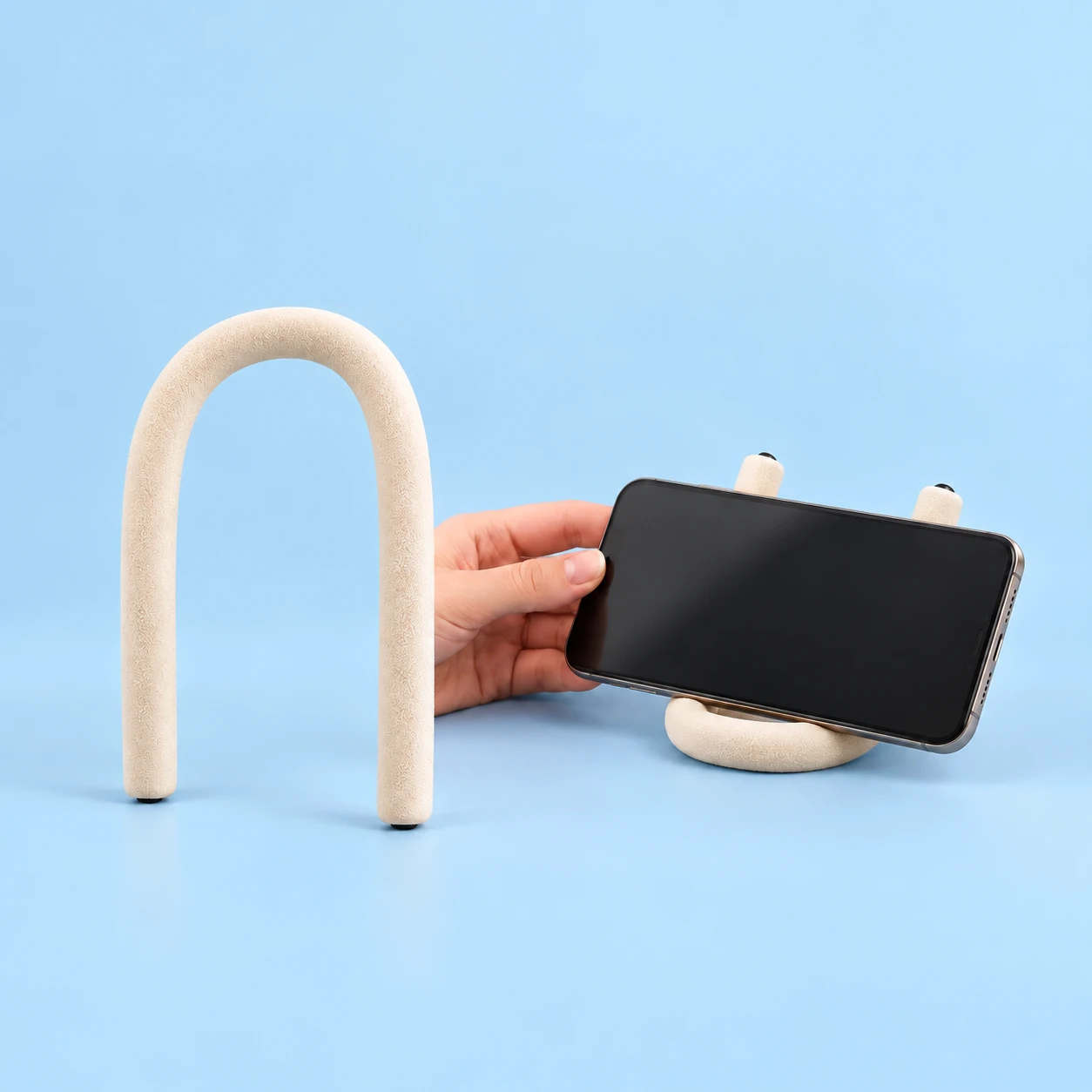 FaSoLa Beige Manually Shapeable Phone Support