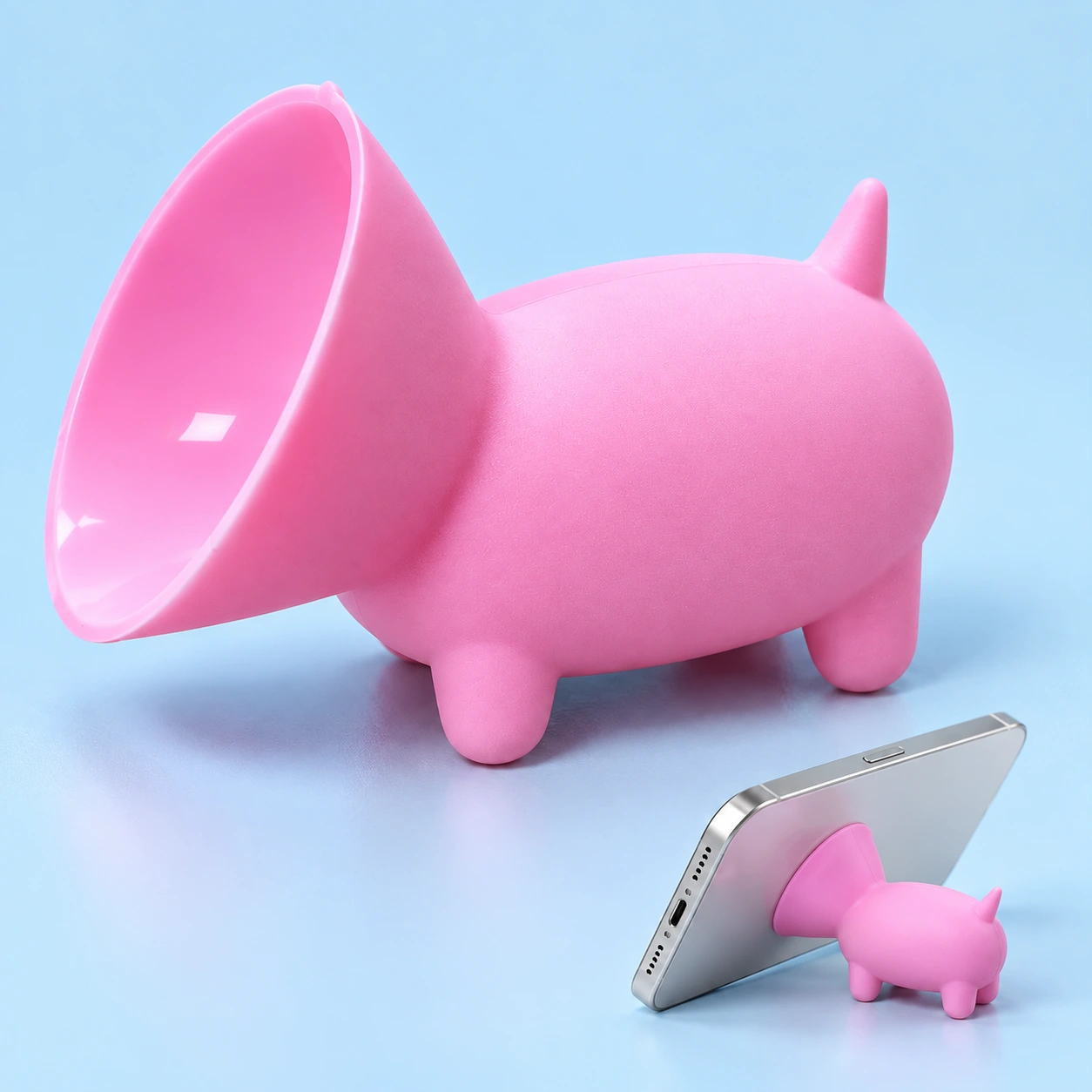 Light Pink Pig Suction Phone Stand
