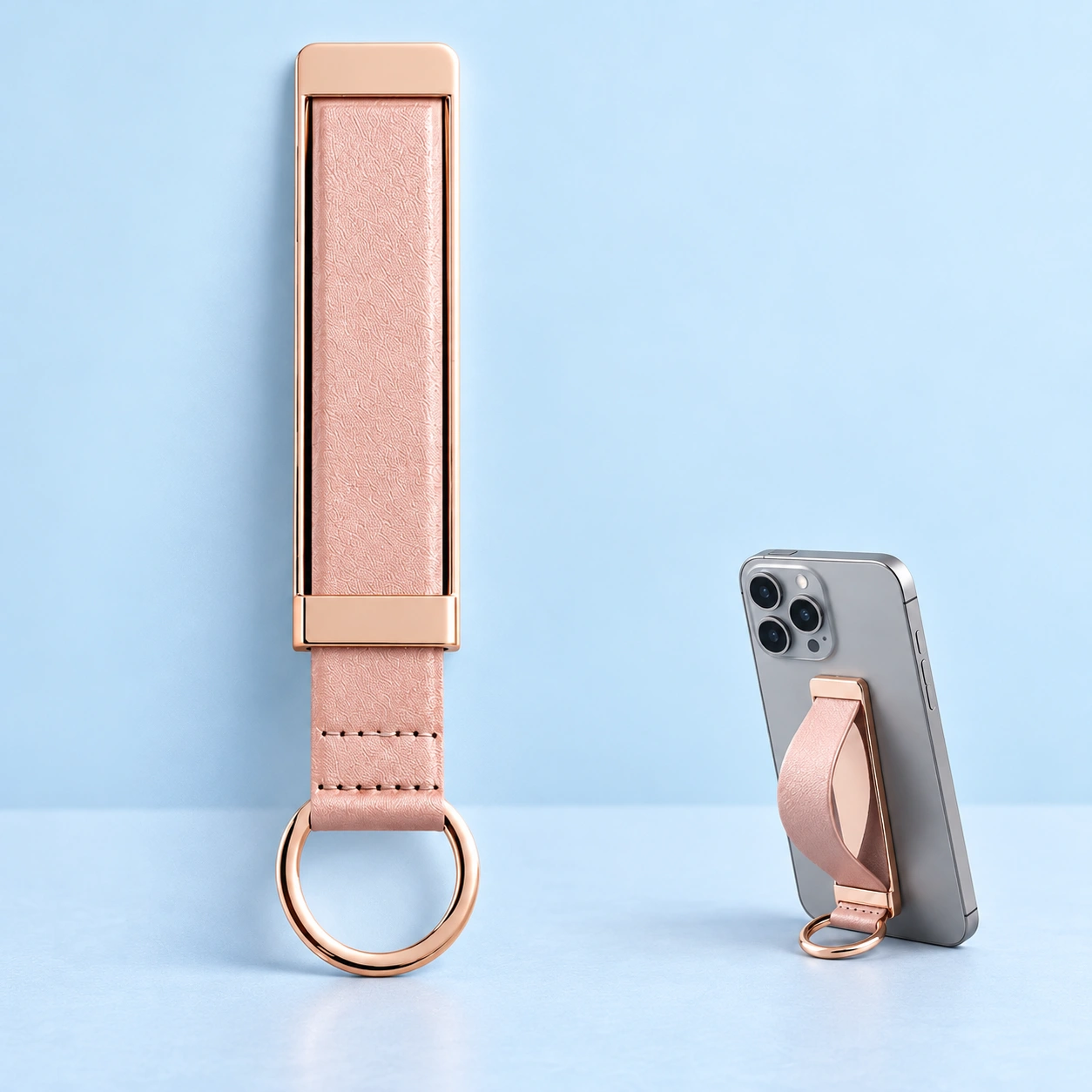Rose Gold Sliding Phone Grip Strap