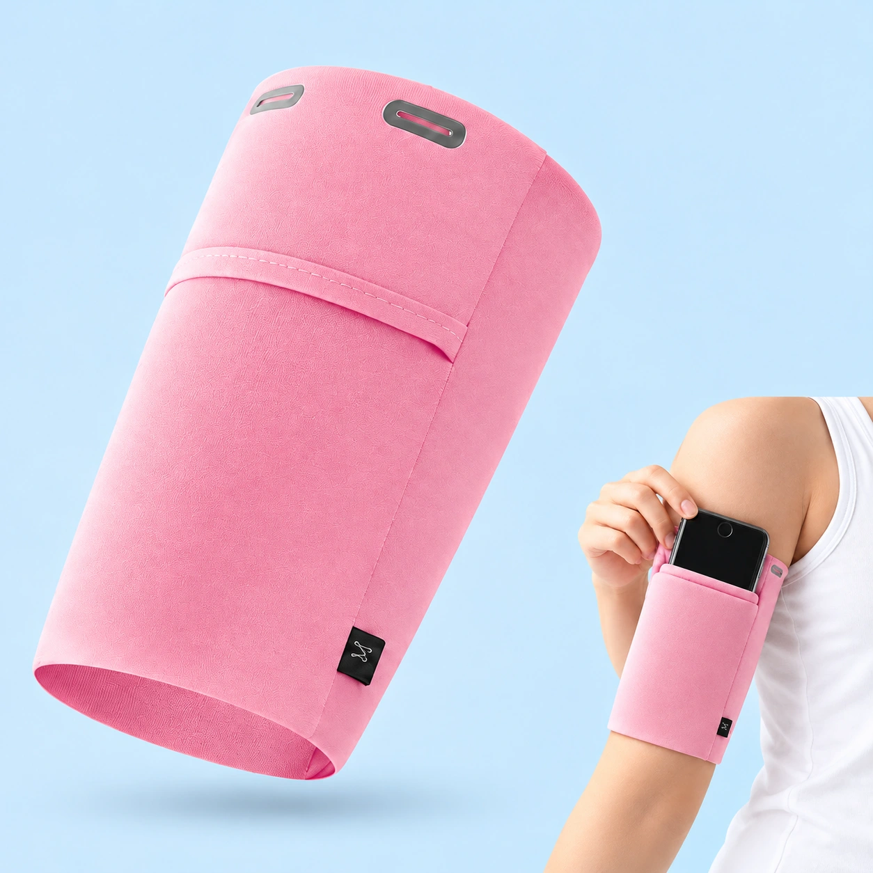 Pastel Pink Pull-On Phone Pocket Sleeve - M