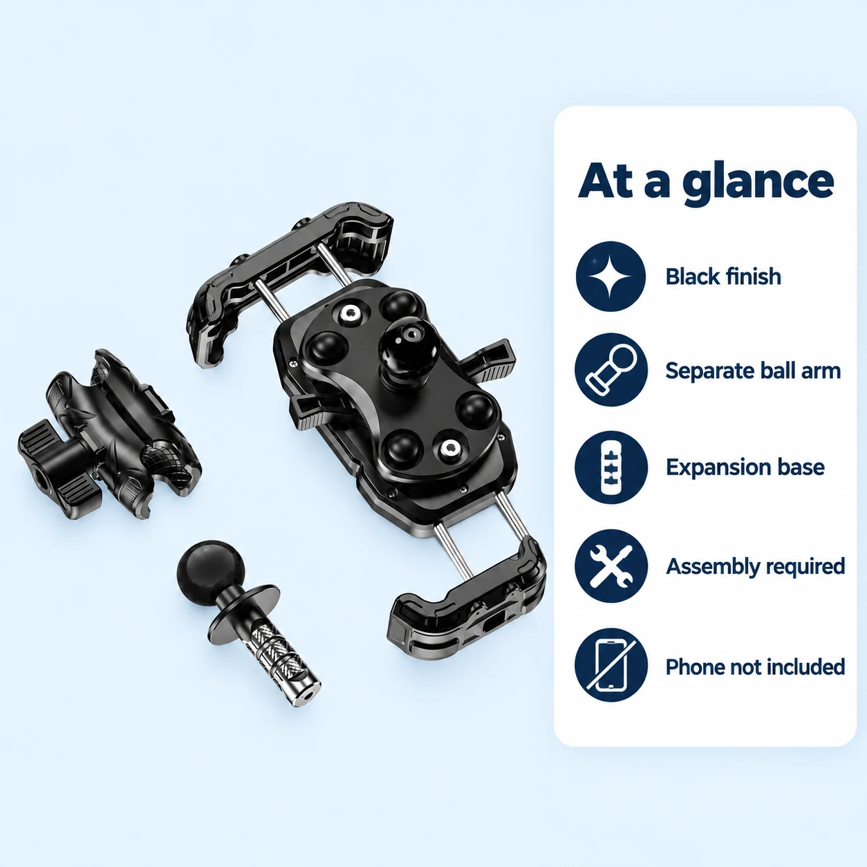 Black mount kit information and assembly requirement