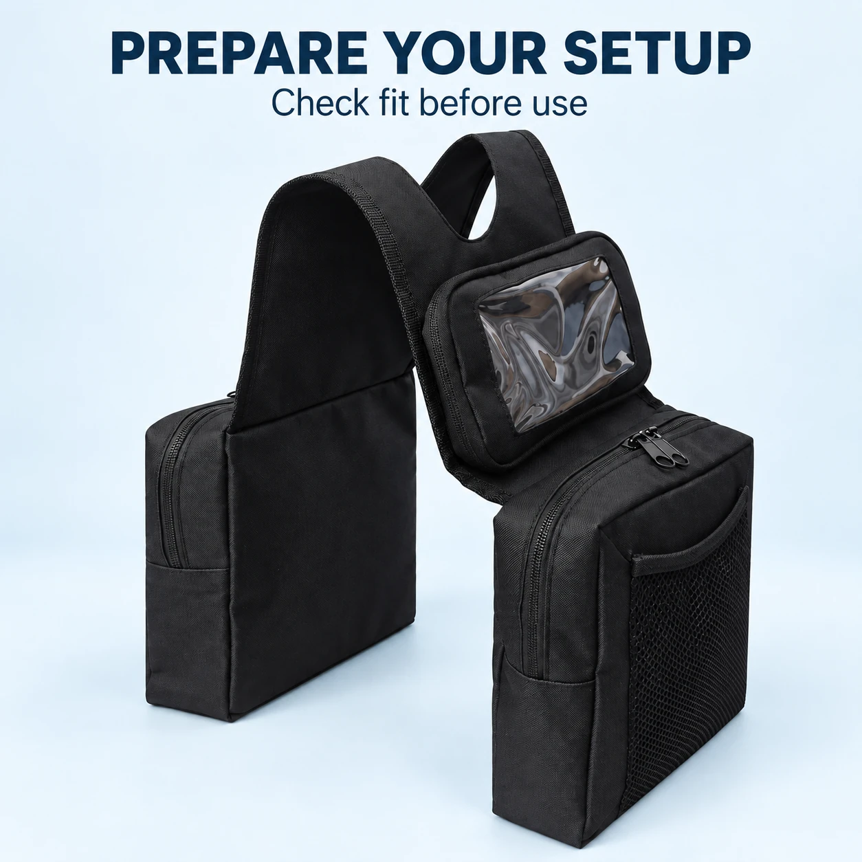 Complete empty black bag before setup