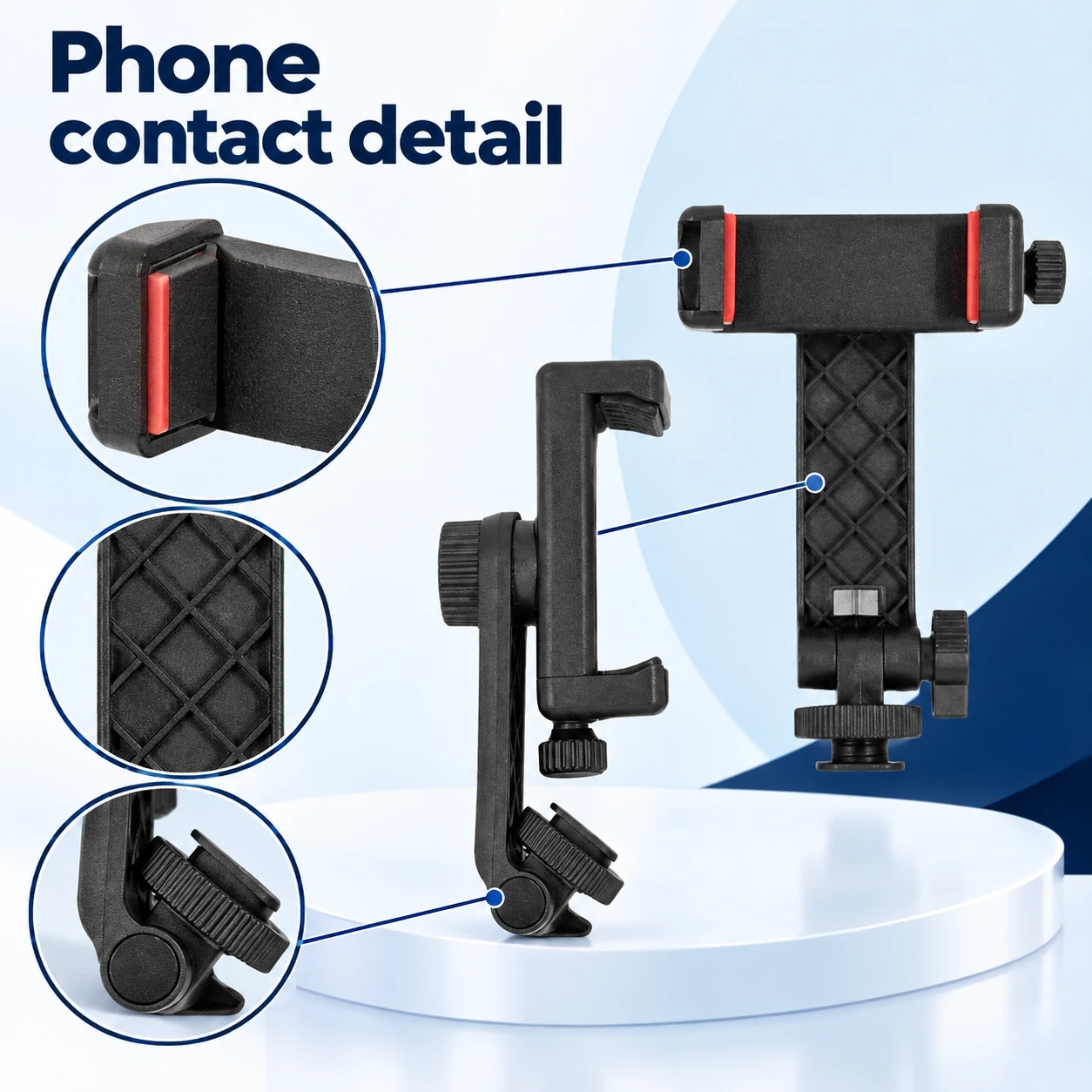 Dual Cold Shoe Phone Clamp — close-up detail
