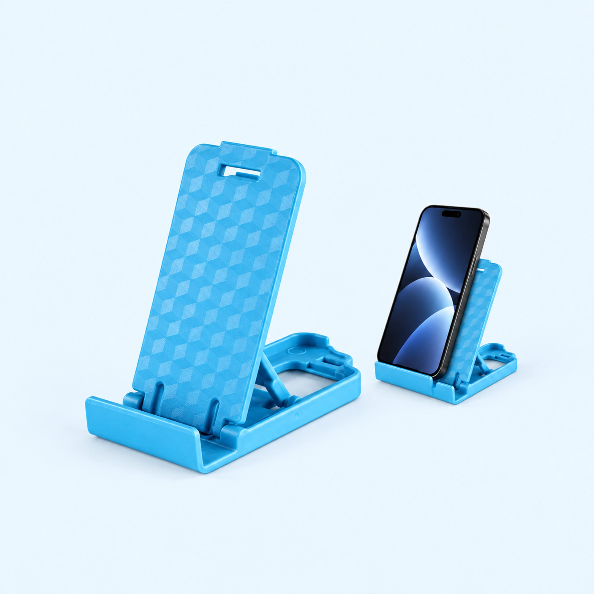 Blue Four-Position Folding Desk Stand
