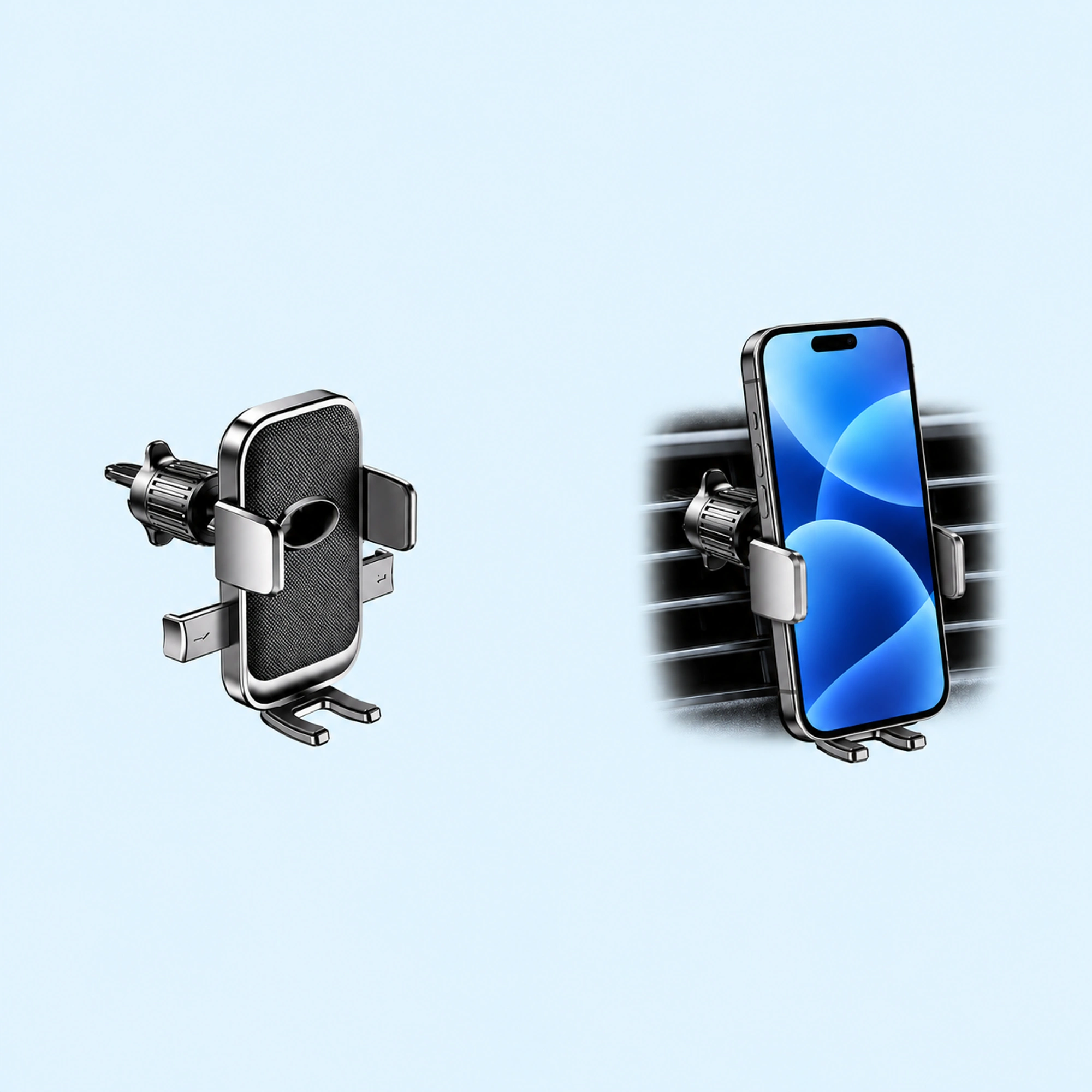 Oval-Opening Textured Vent Phone Cradle