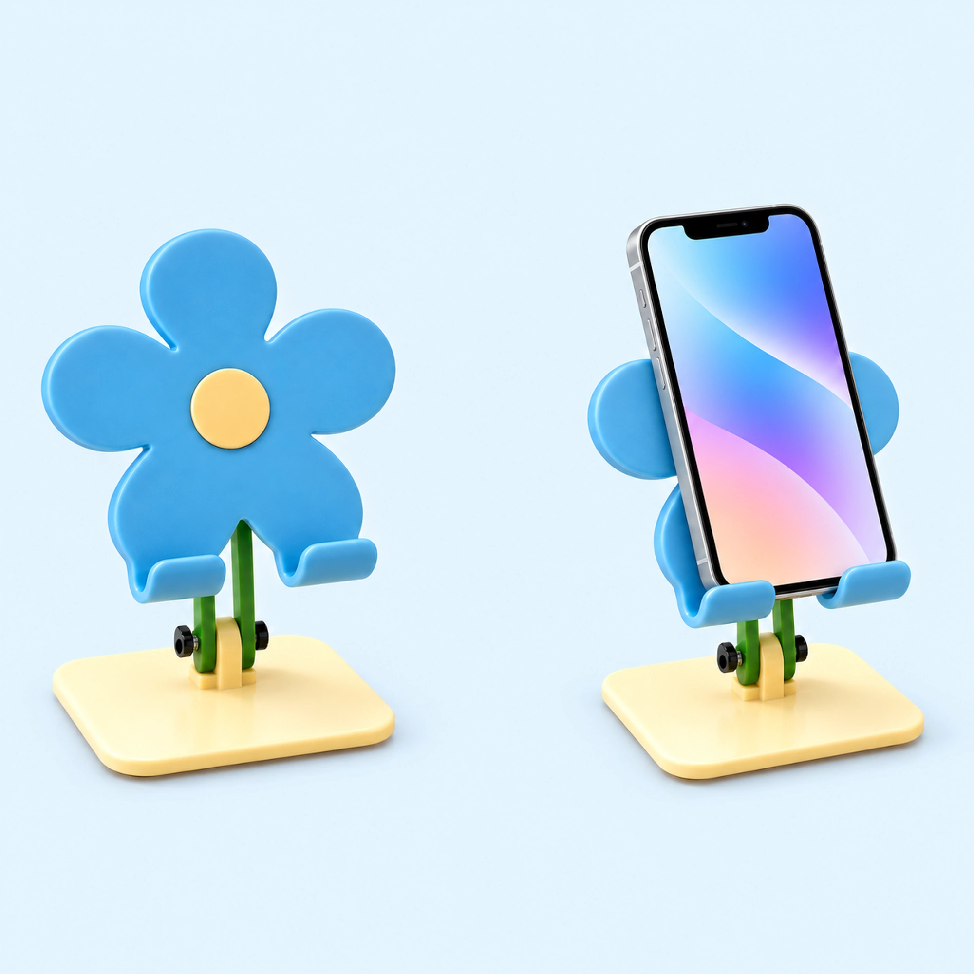 Blue Flower Acrylic Phone Stand