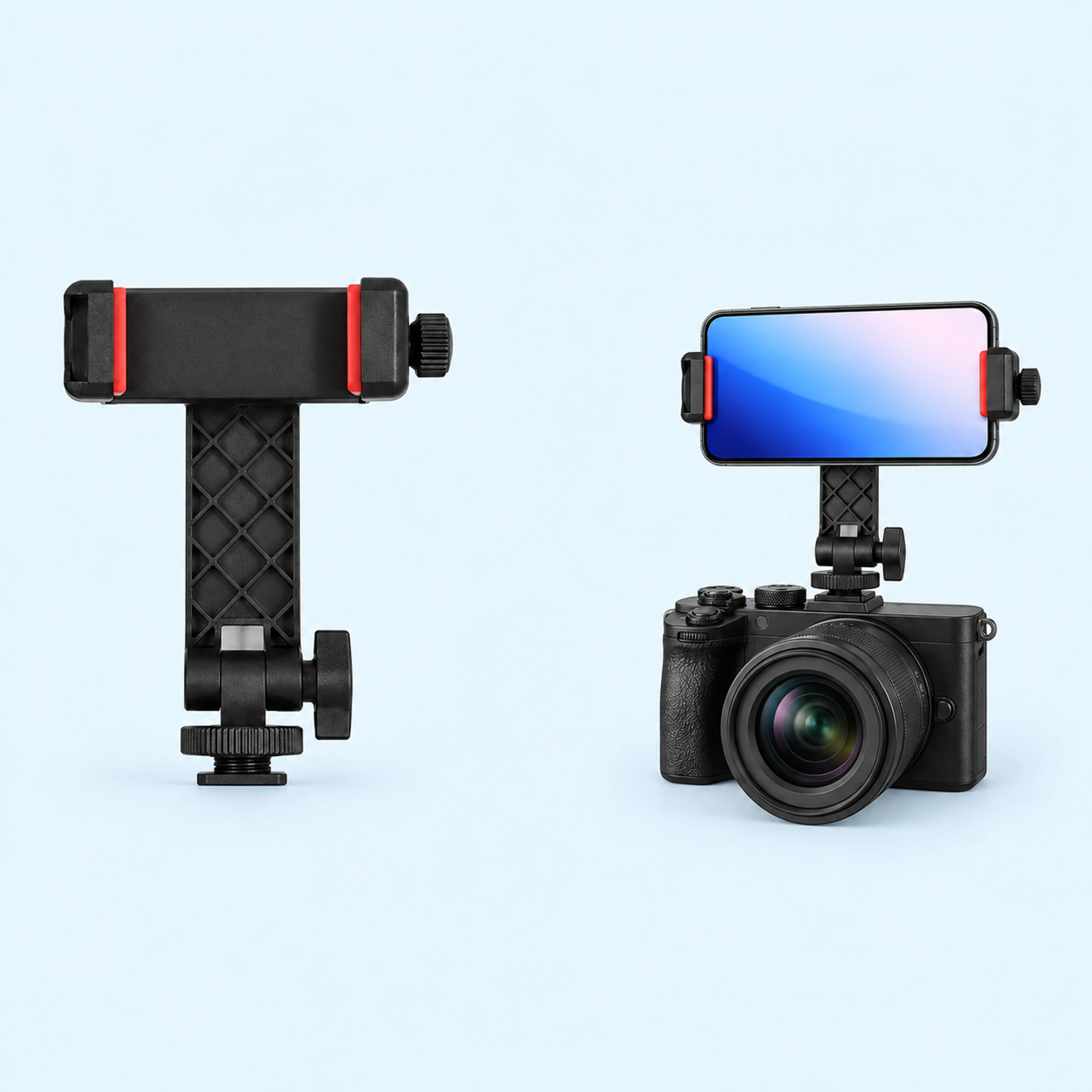 Dual Cold Shoe Phone Clamp photo
