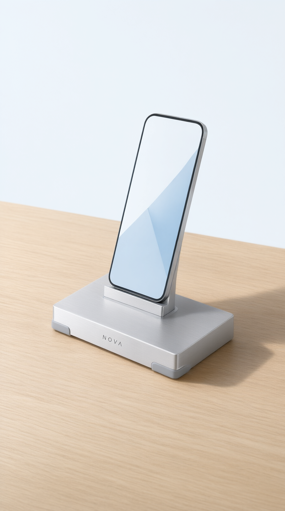 Silver Desk Dock on a real desk