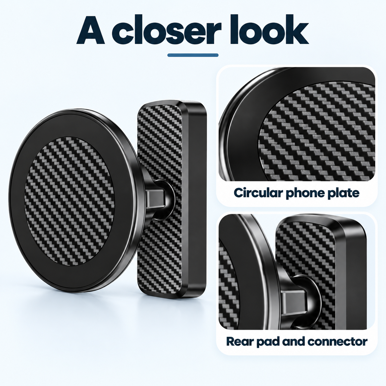 Magnetic Golf Cart Phone Holder — visible construction details