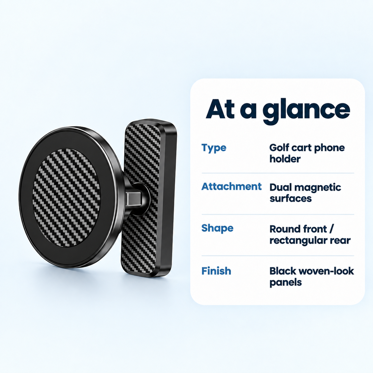 Magnetic Golf Cart Phone Holder — design specifications