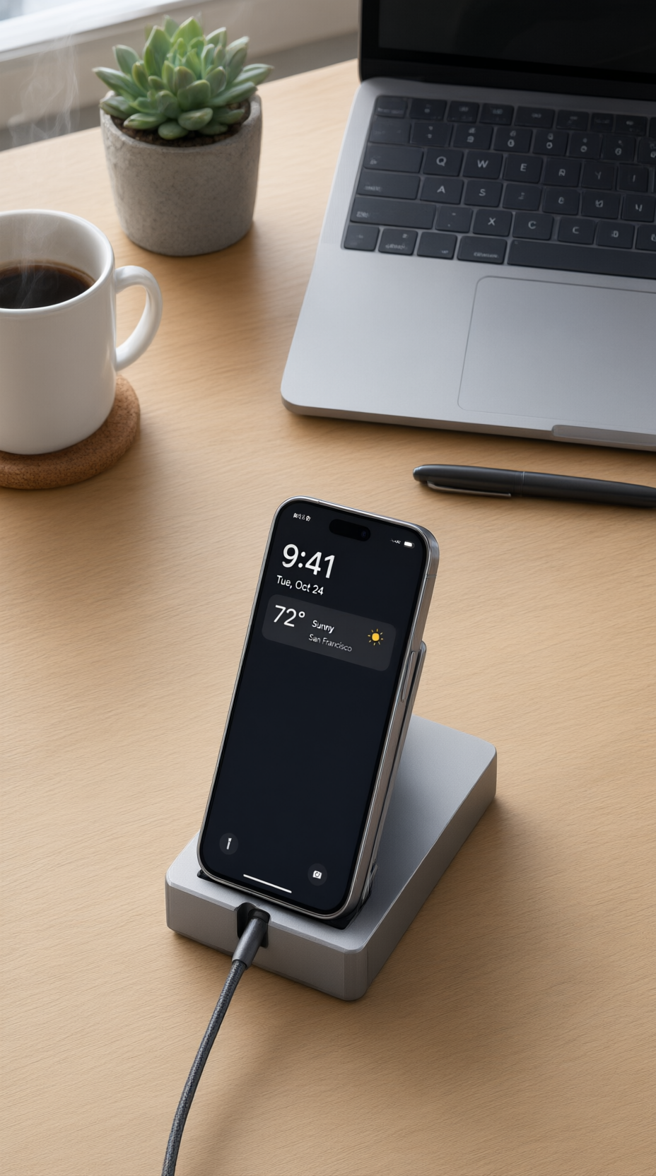Desk Dock tilt range