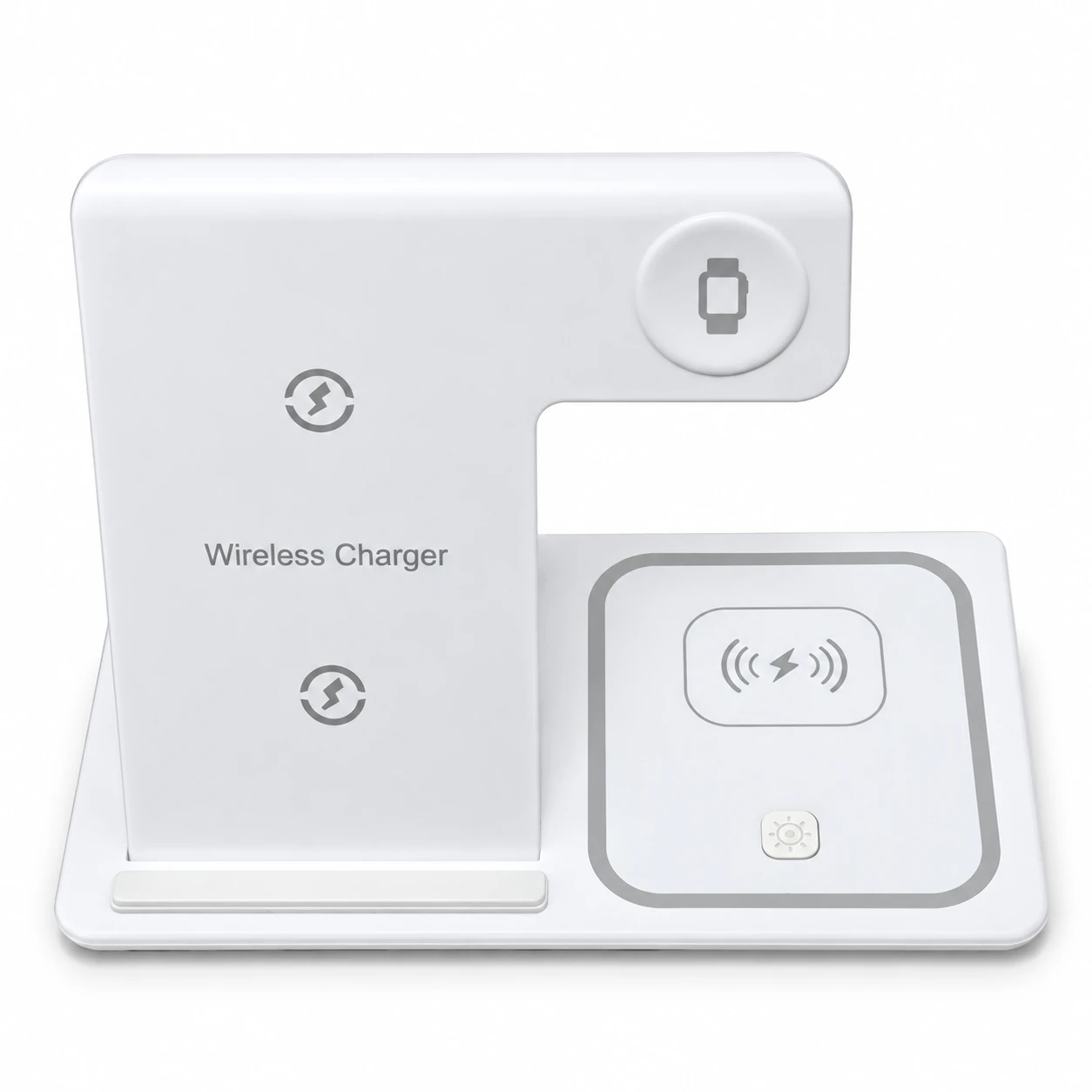 White X455 Phone and Watch Charging Stand — empty product on white